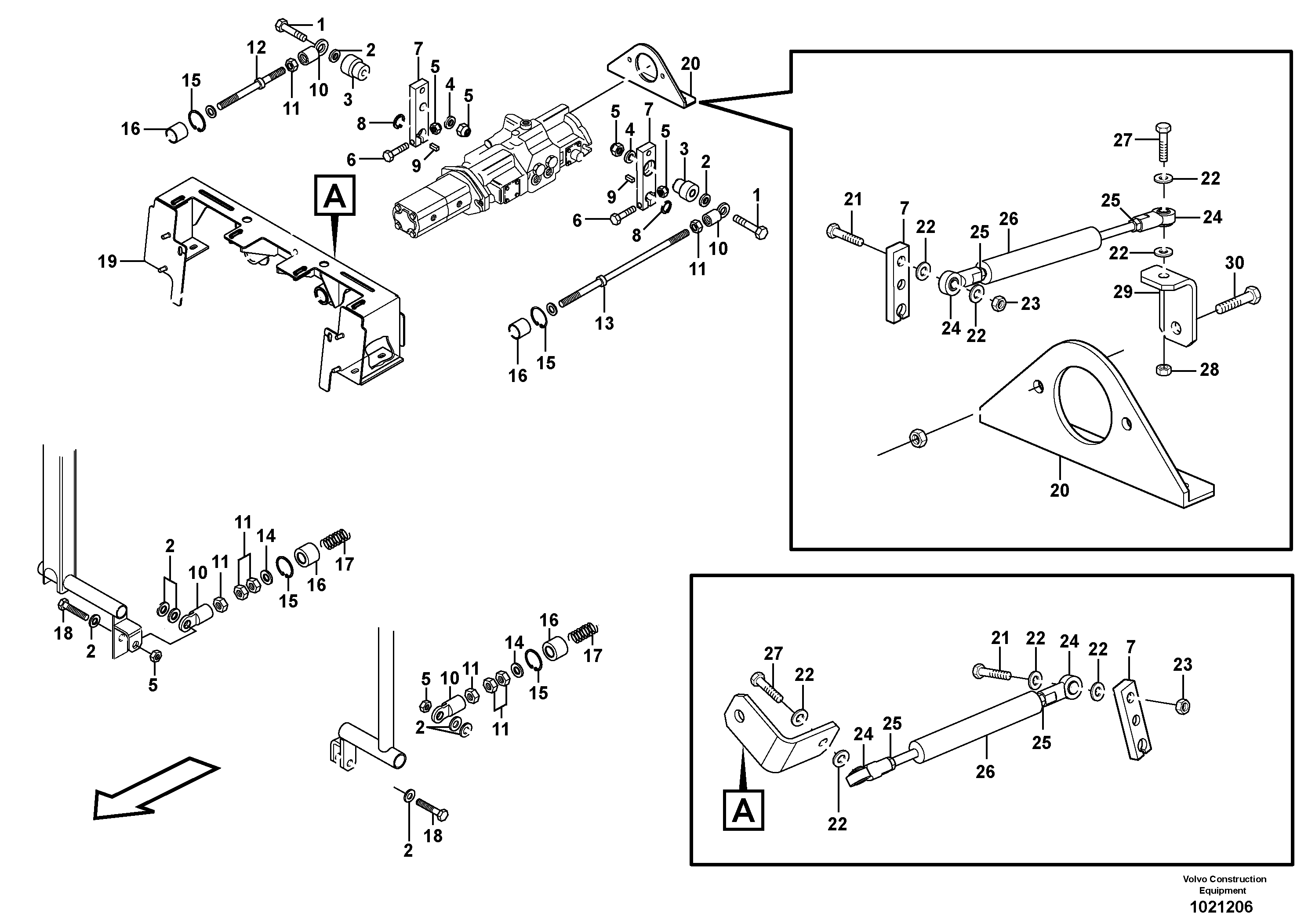 Схема запчастей Volvo MC70B - 58812 Link system MC70B
