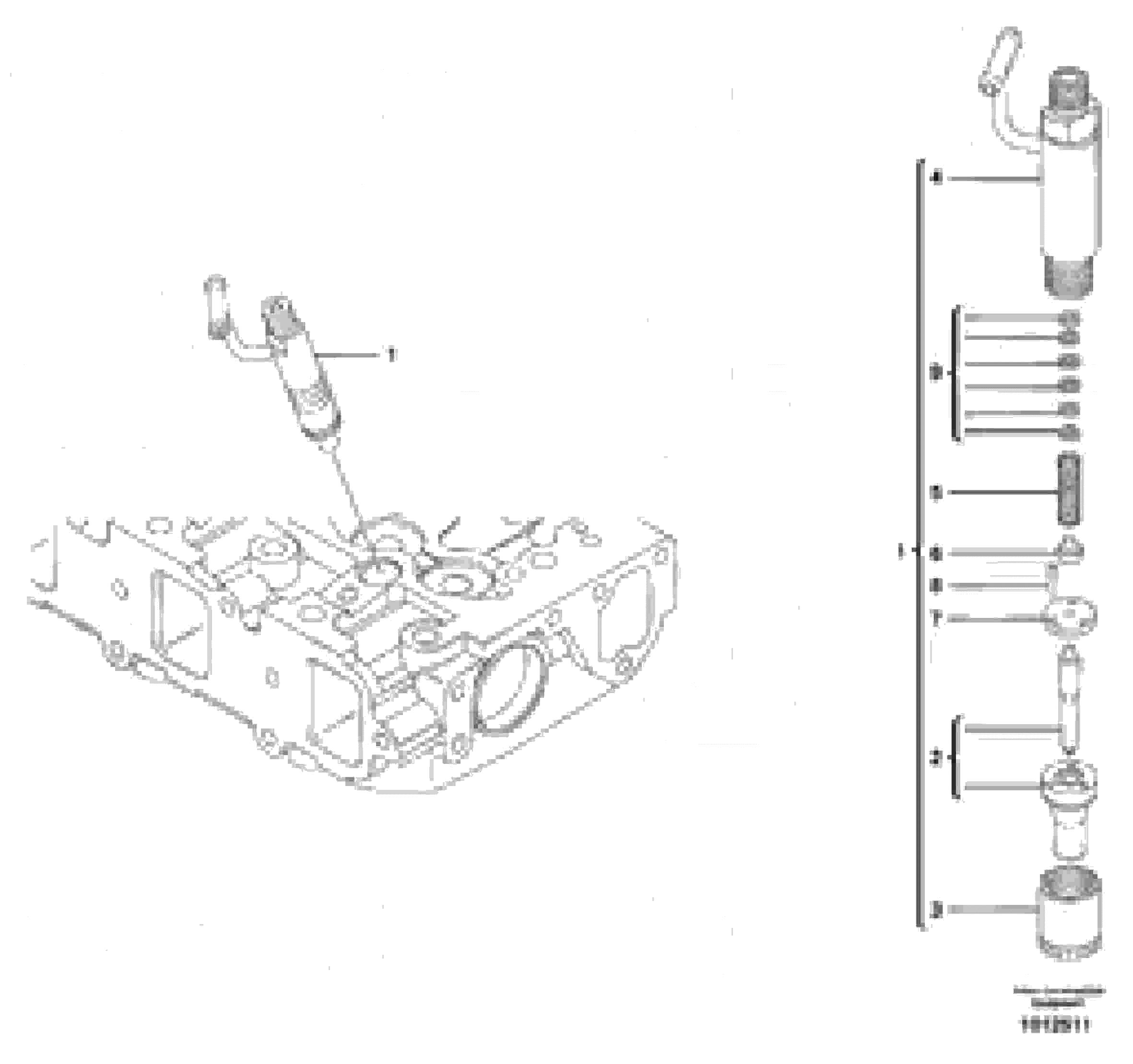 Схема запчастей Volvo MC70B - 65044 Форсунка топливная (инжектор) MC70B S/N 71000 -