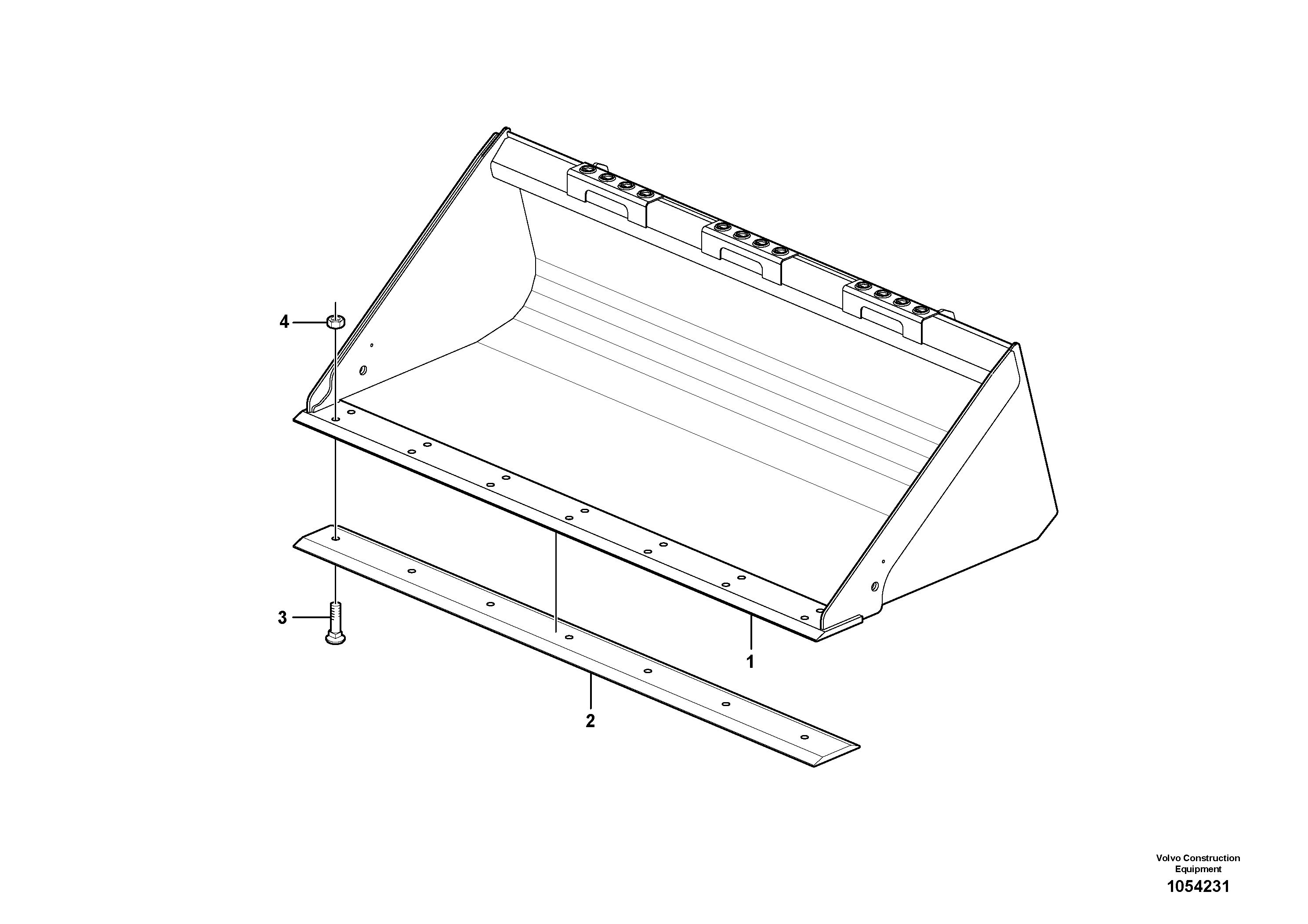 Схема запчастей Volvo MC70B - 64028 Bucket, straight lip without teeth MC70B