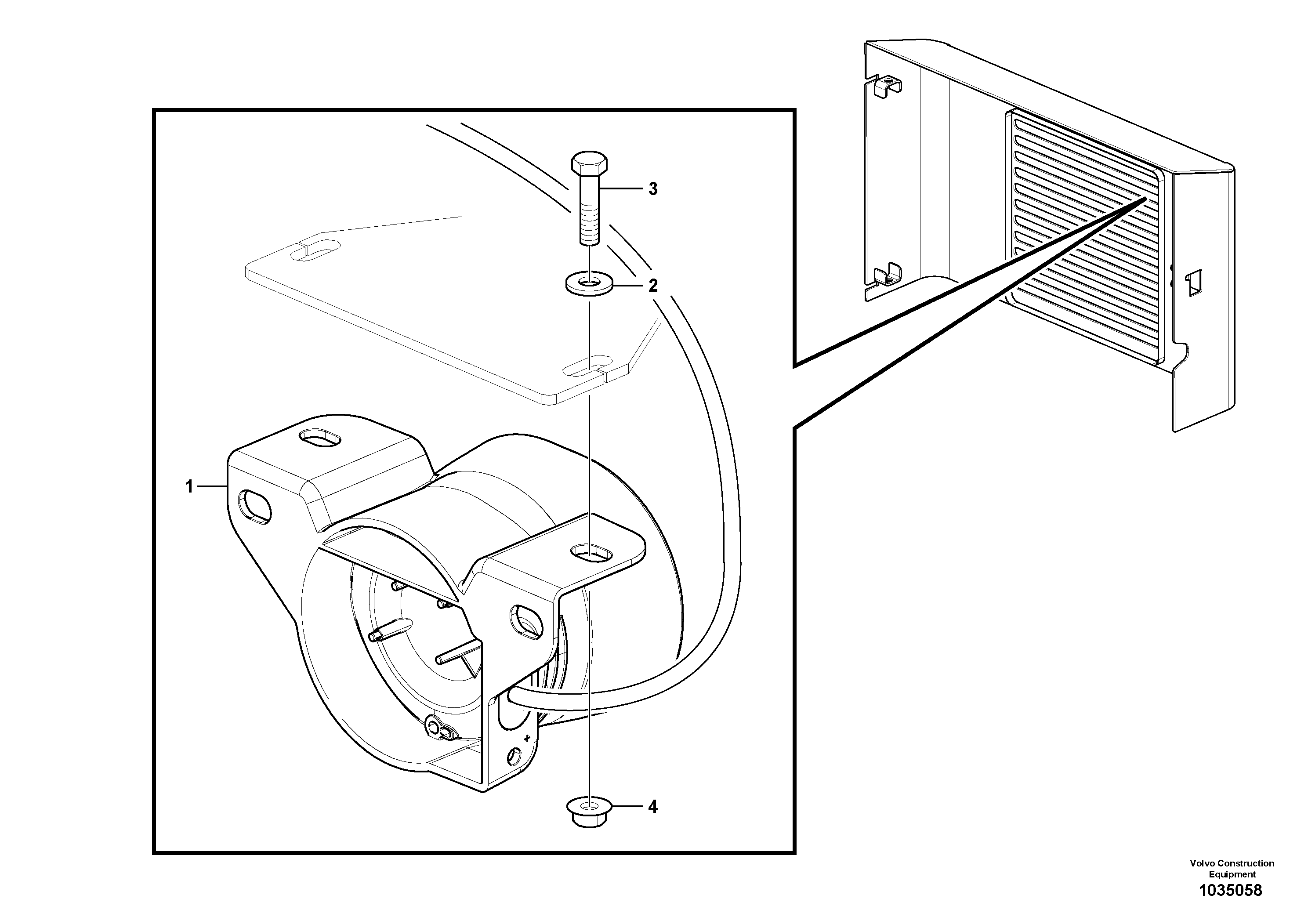 Схема запчастей Volvo MC70B - 41143 Back-up warning unit MC70B S/N 71000 -