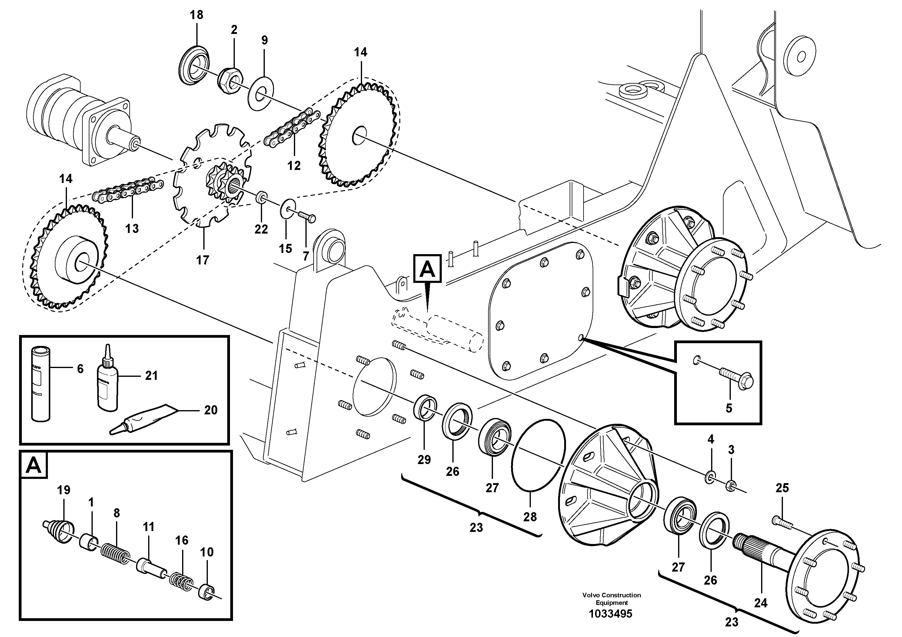 Схема запчастей Volvo MC70B - 57310 Drivetrain components MC70B S/N 71000 -