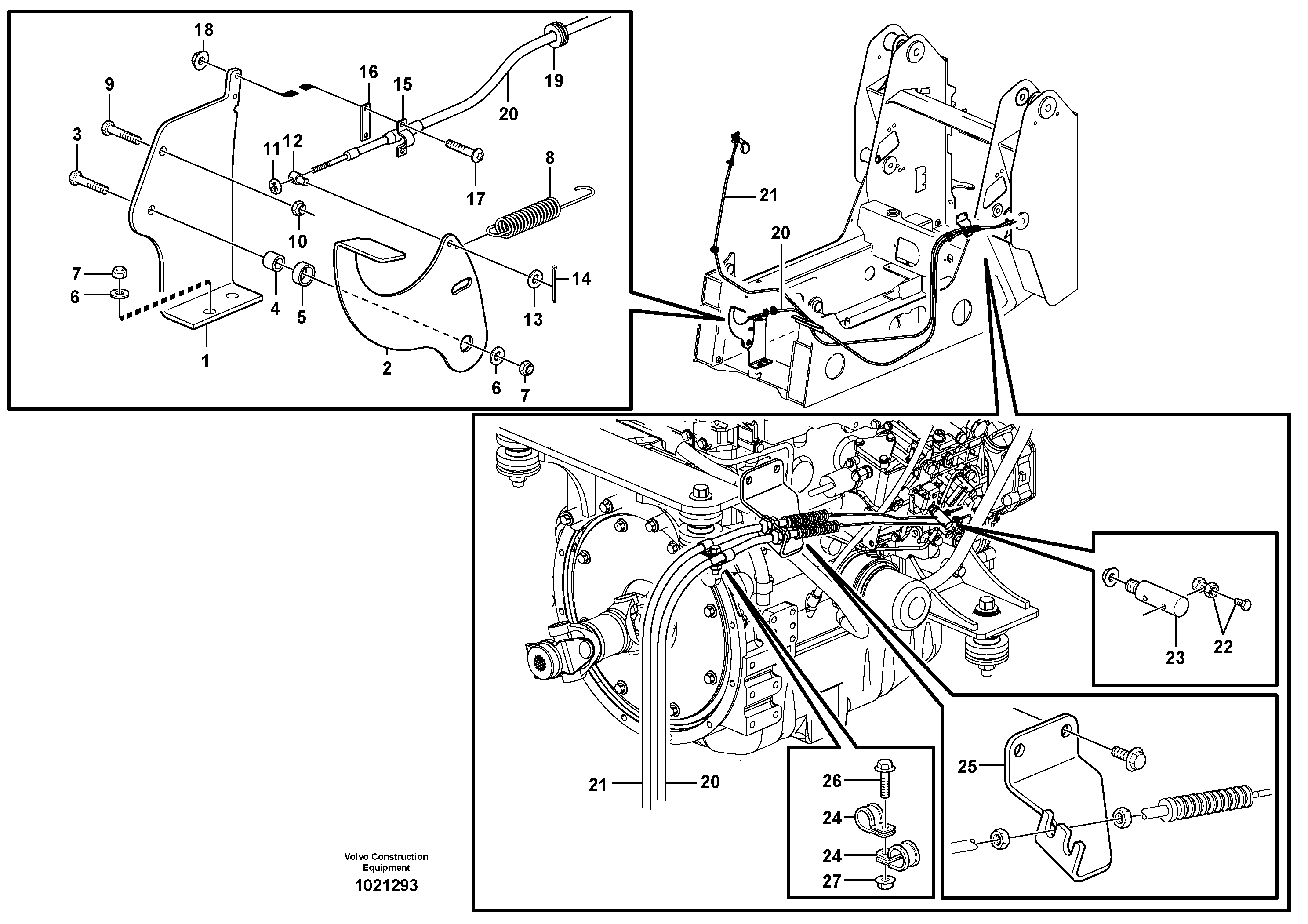 Схема запчастей Volvo MC70B - 56835 Throttle control MC70B