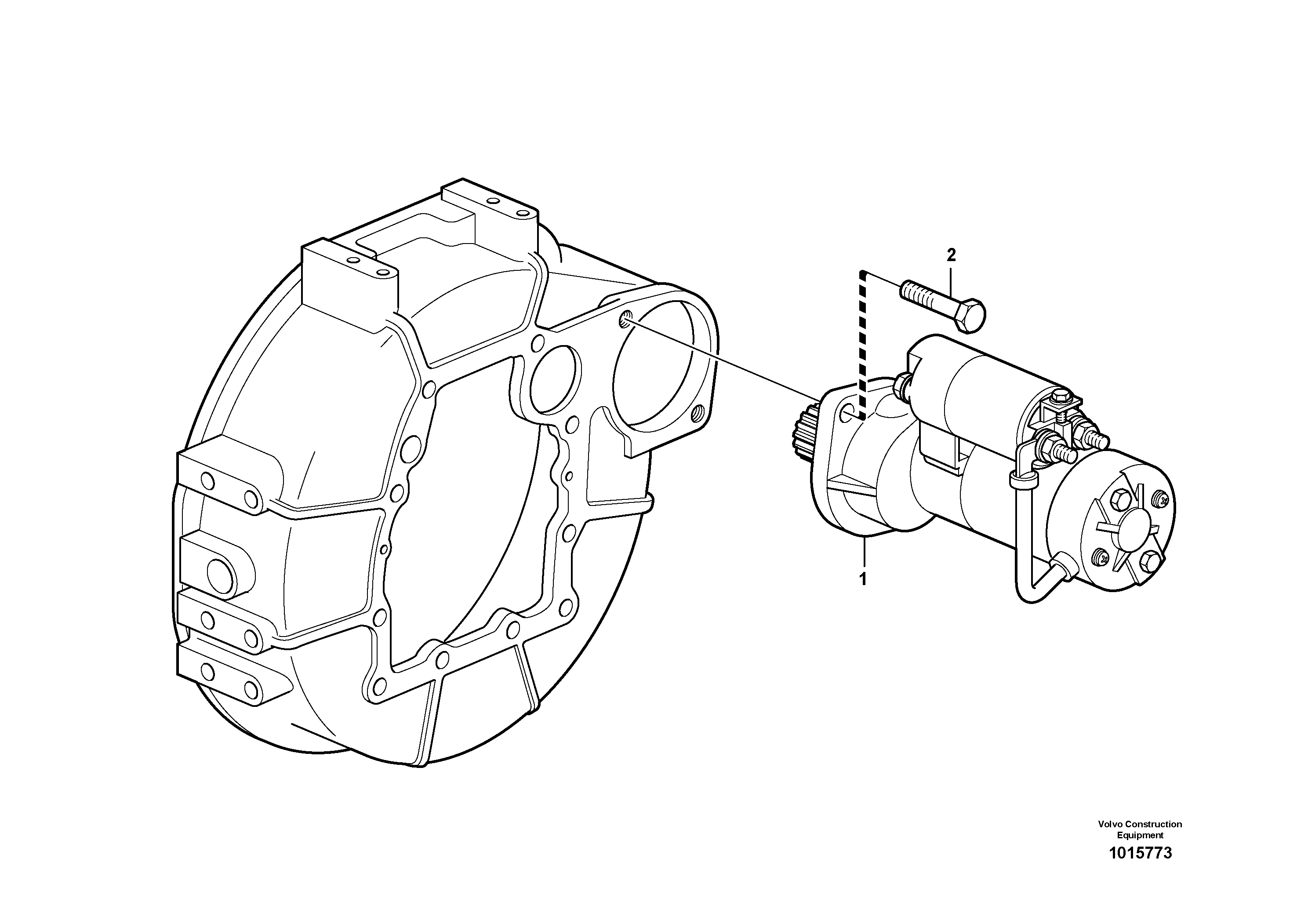 Схема запчастей Volvo MC70B - 60987 Starter motor, mounting MC70B