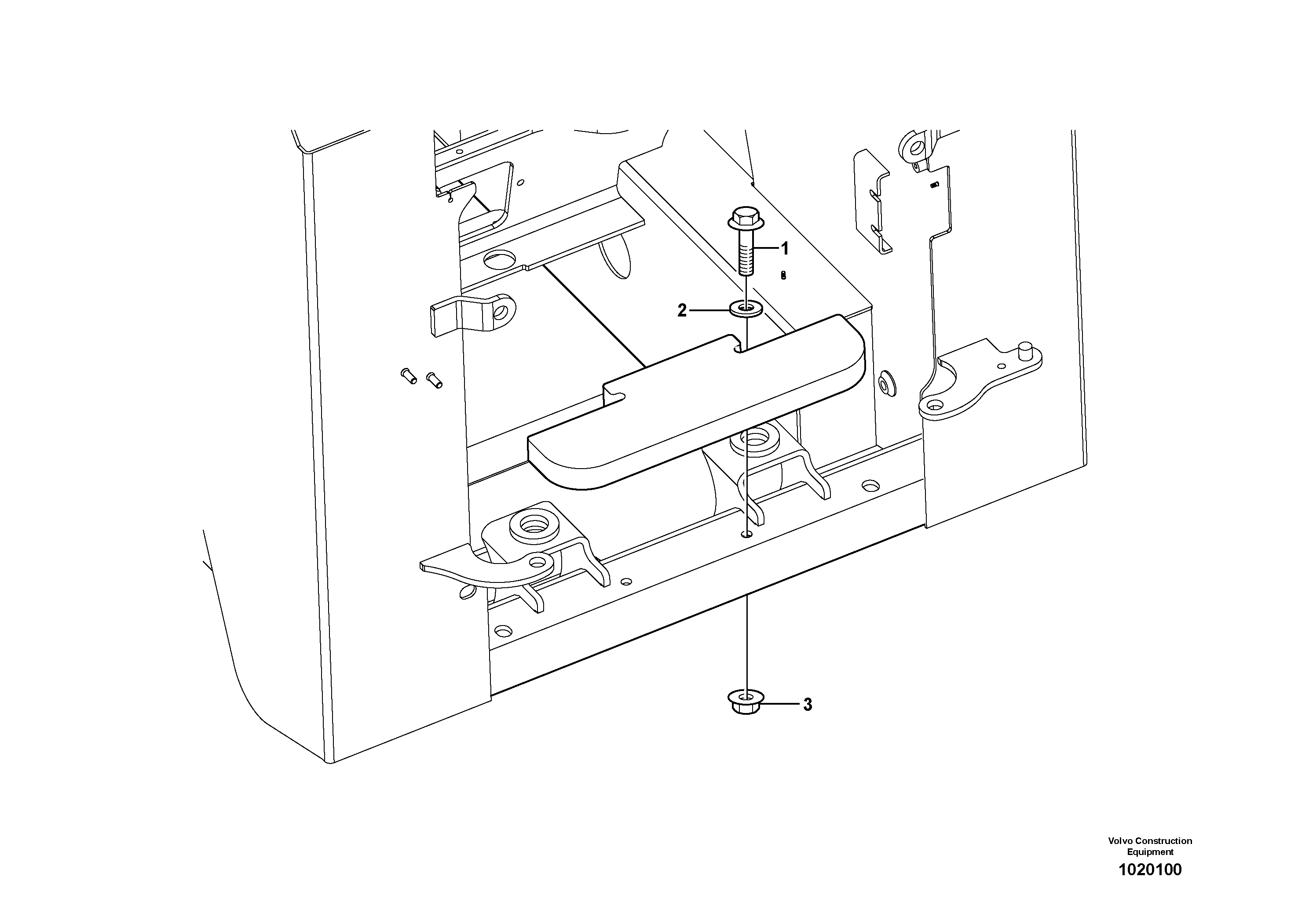 Схема запчастей Volvo MC70B - 61253 Rear hitch and counterweight MC70B