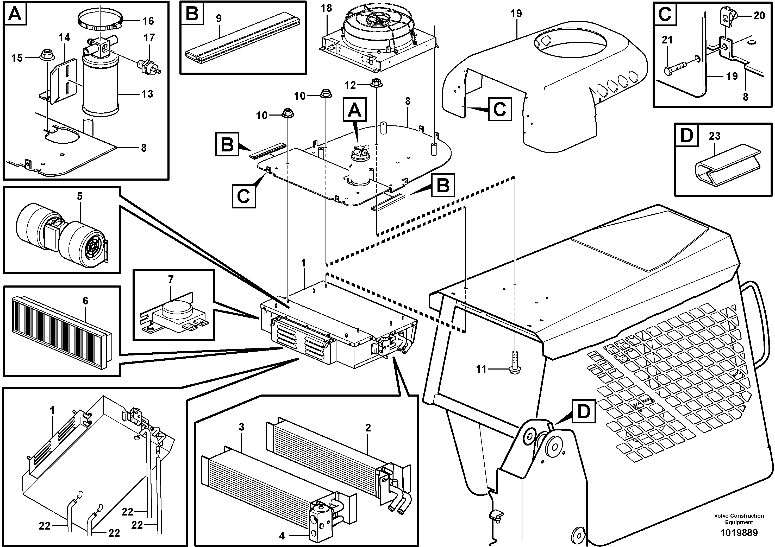 Схема запчастей Volvo MC70B - 13400 Air conditioning MC70B