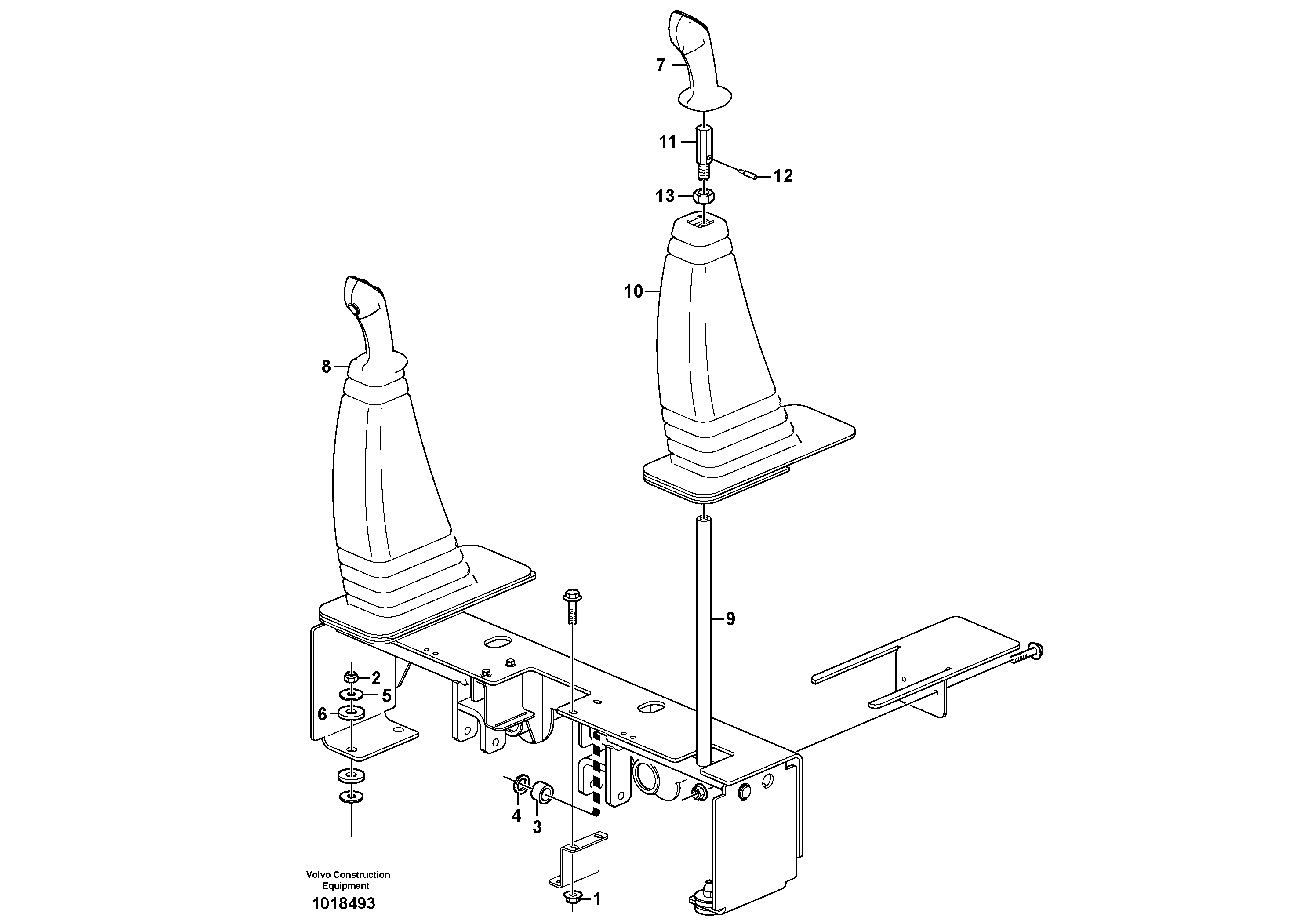 Схема запчастей Volvo MC80B - 87730 Optional hand controls MC80B