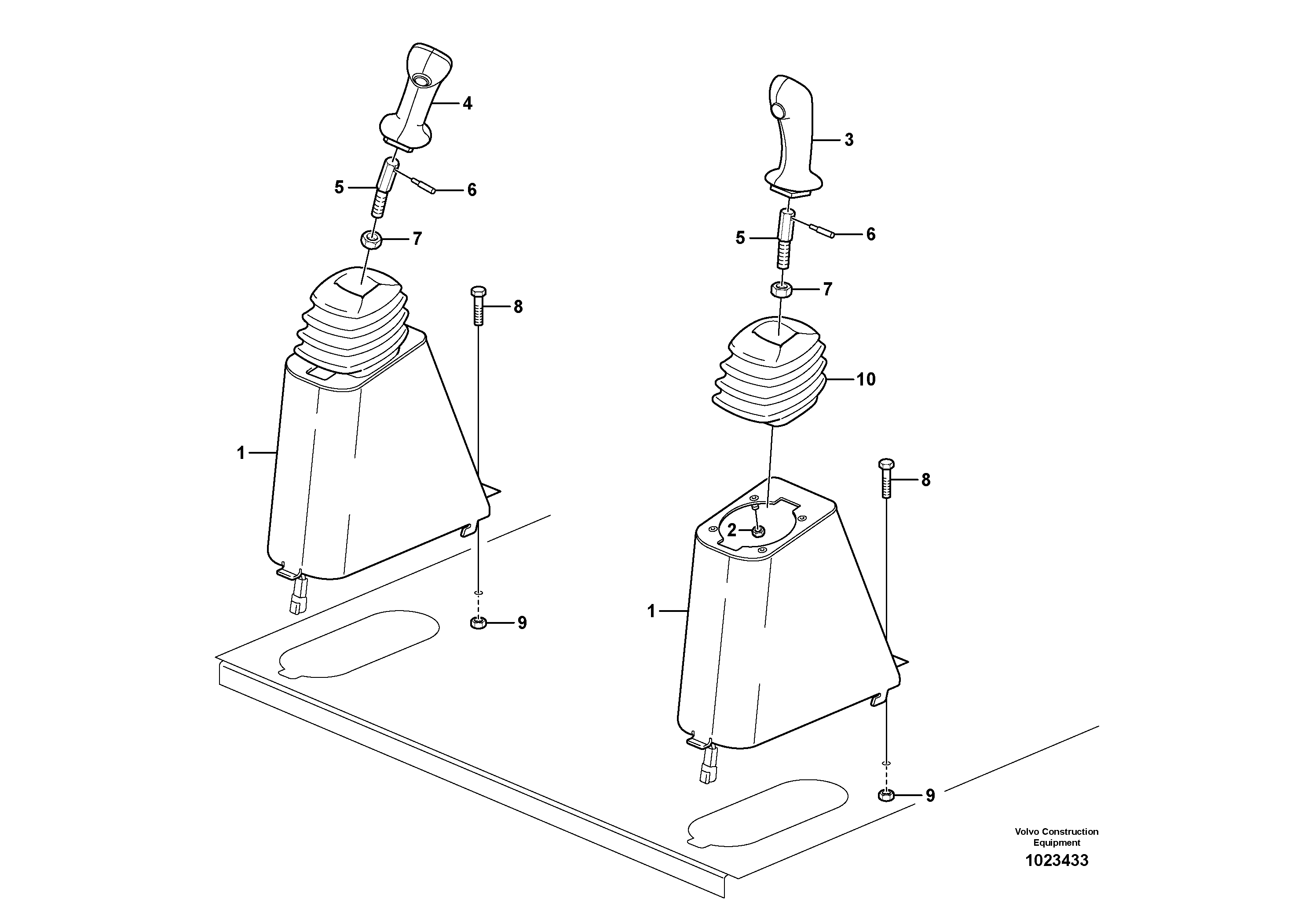 Схема запчастей Volvo MC80B - 88048 Optional hand controls MC80B