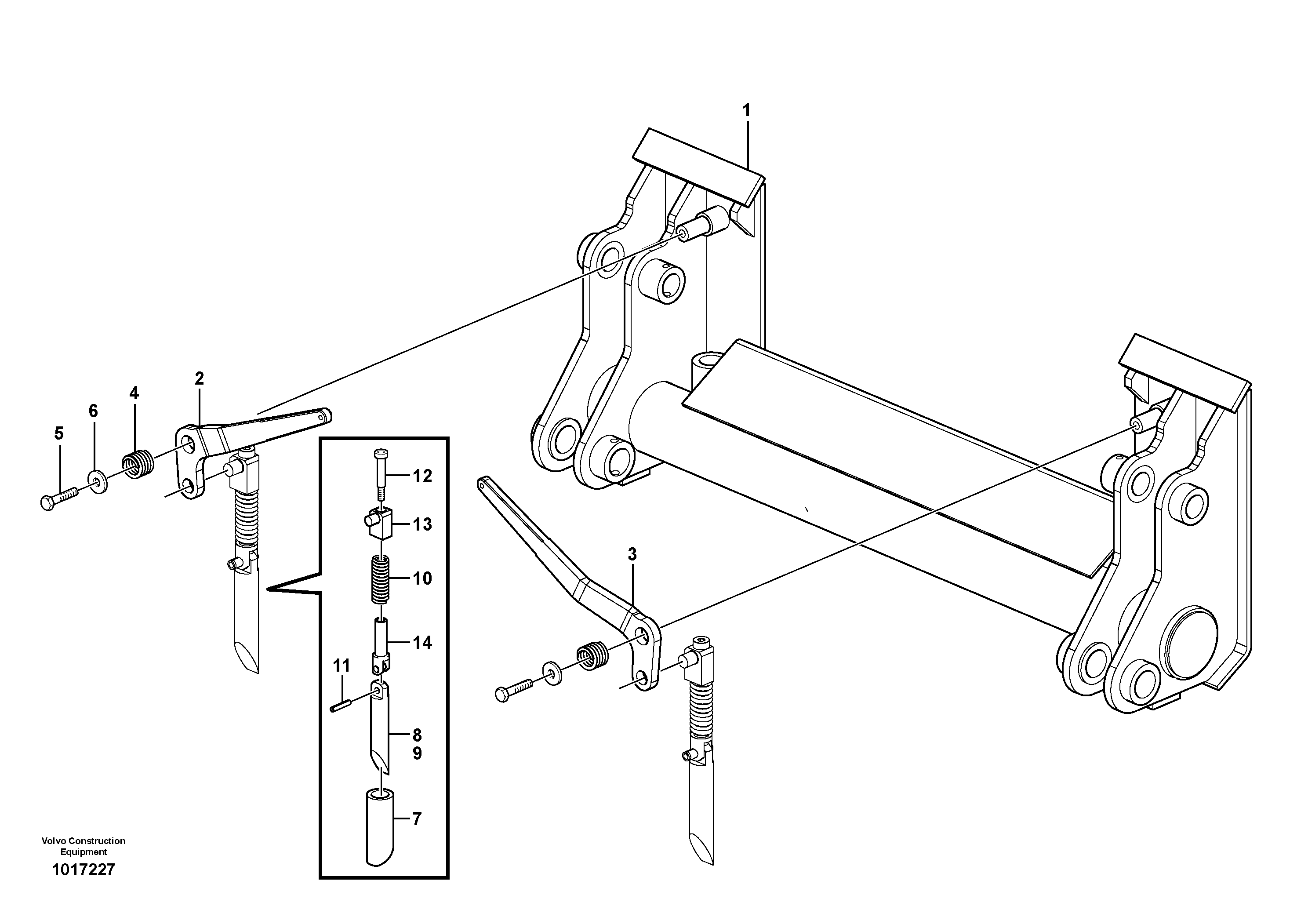 Схема запчастей Volvo MC80B - 13324 Quick attach group MC80B