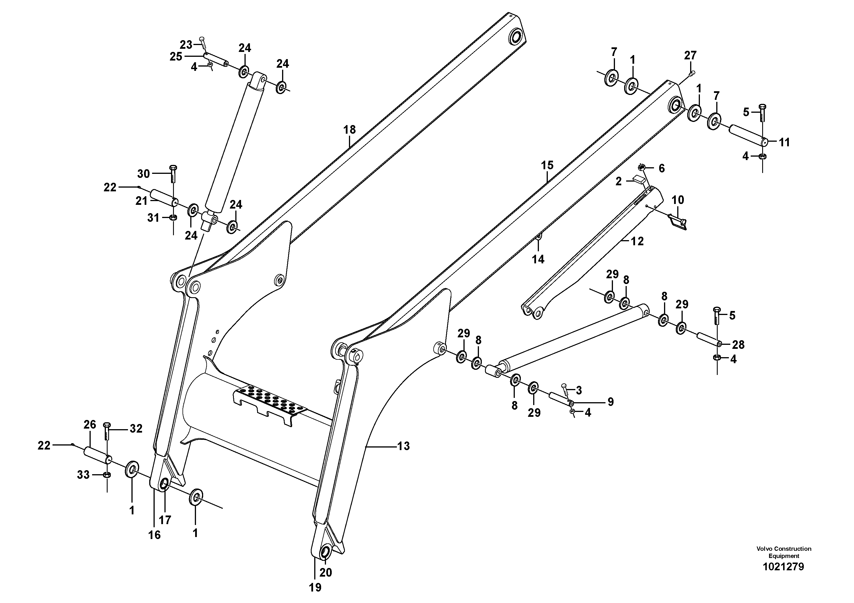 Схема запчастей Volvo MC80B - 65319 Loading unit MC80B