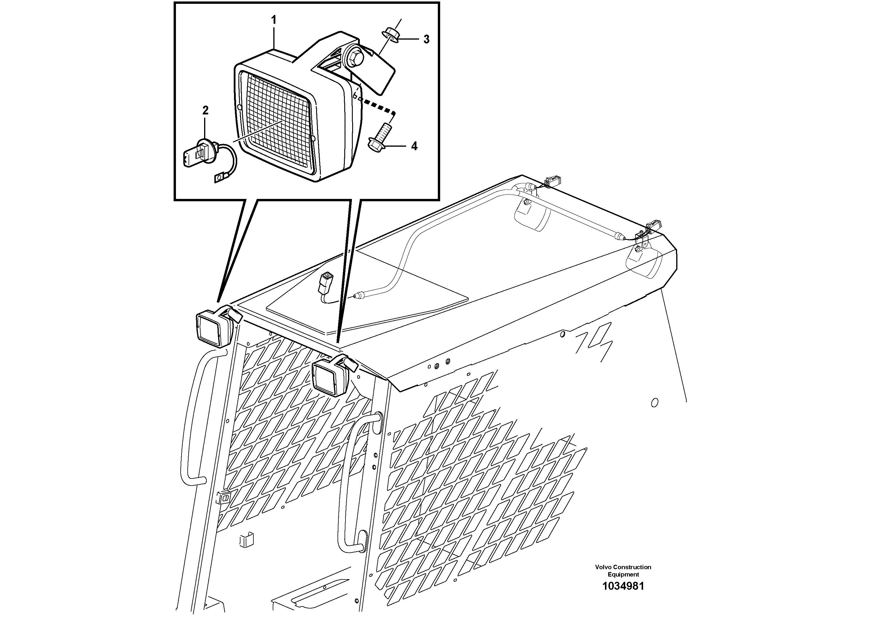 Схема запчастей Volvo MC80B - 85927 Work lights MC80B S/N 71000 -