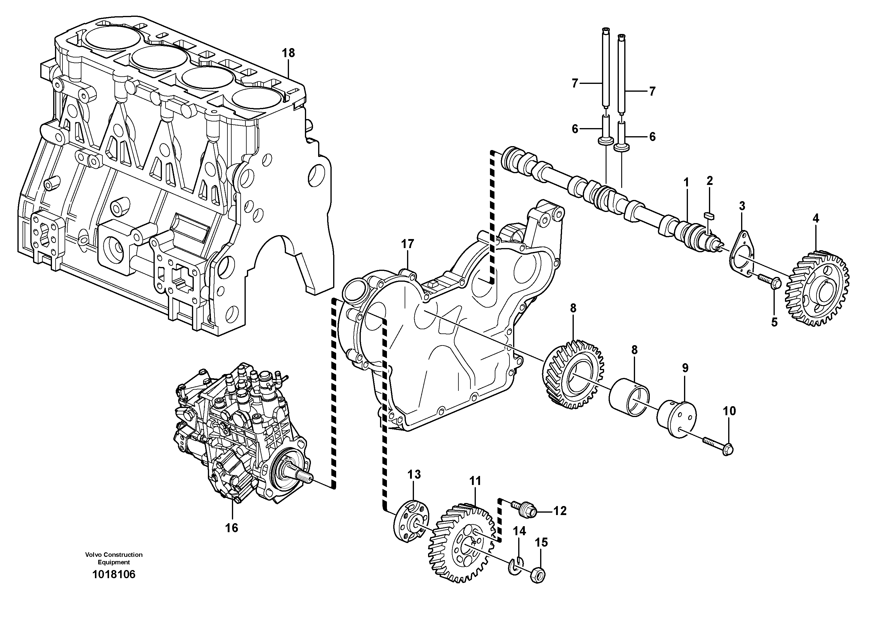 Схема запчастей Volvo MC80B - 8769 Valve mechanism MC80B