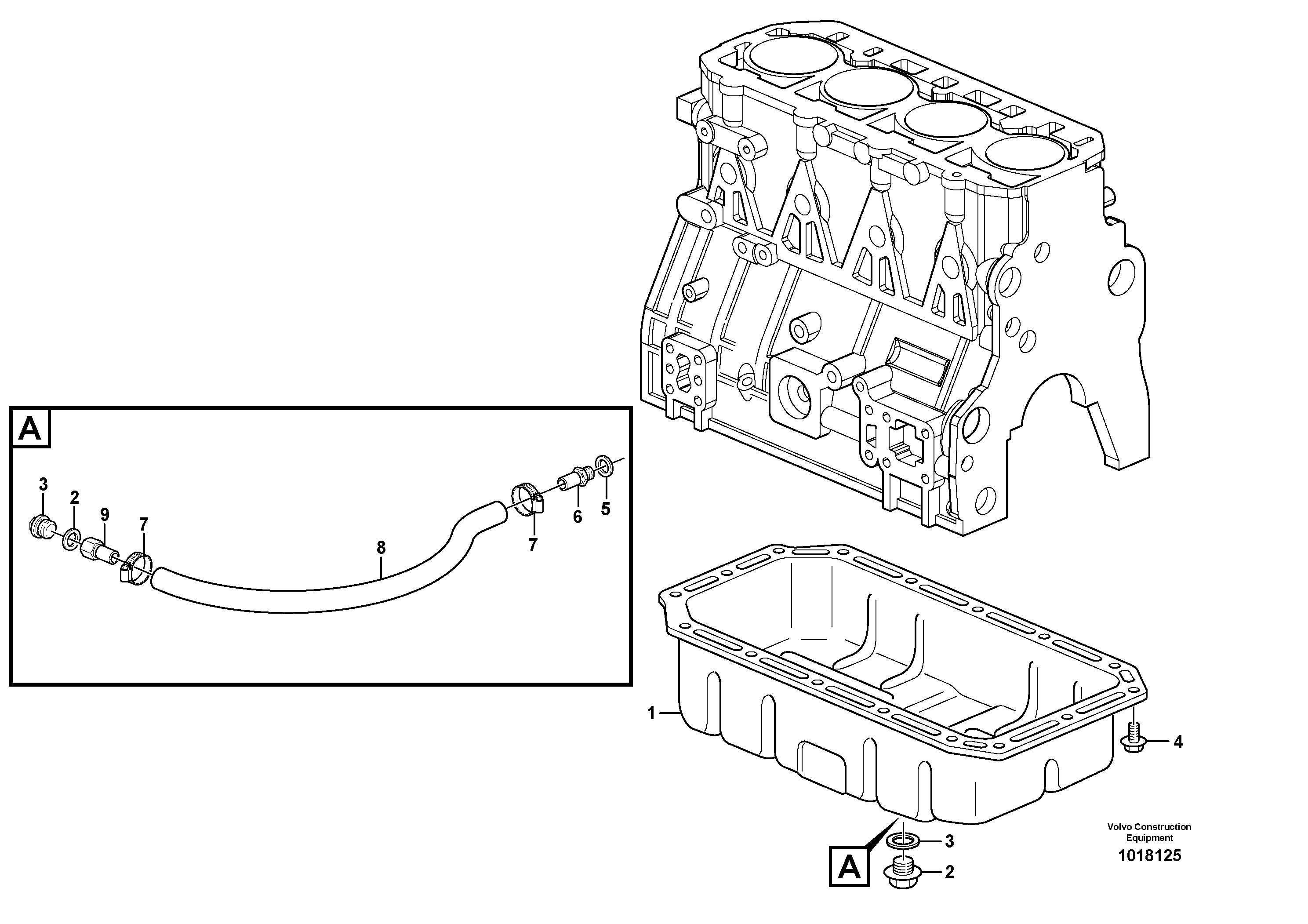 Схема запчастей Volvo MC80B - 8776 Oil sump MC80B