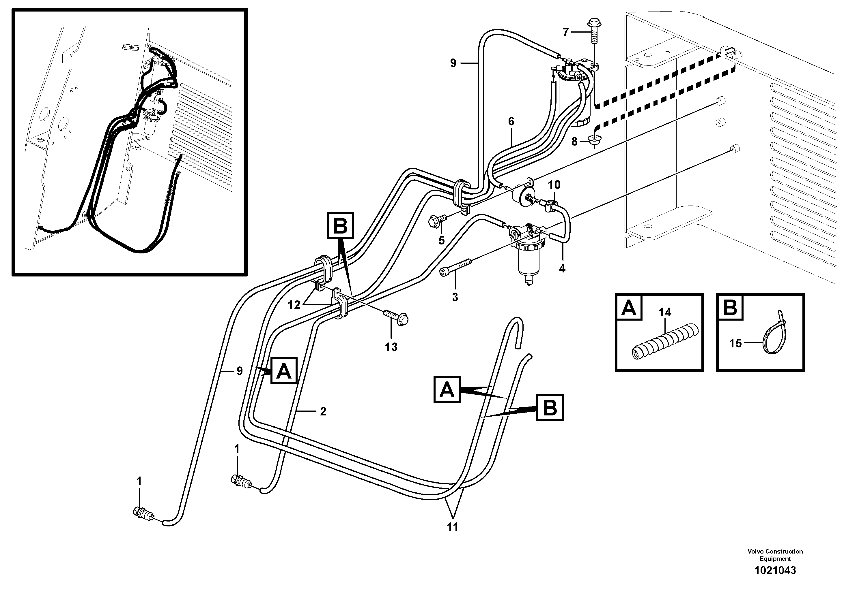 Схема запчастей Volvo MC80B - 68003 Топливная система MC80B