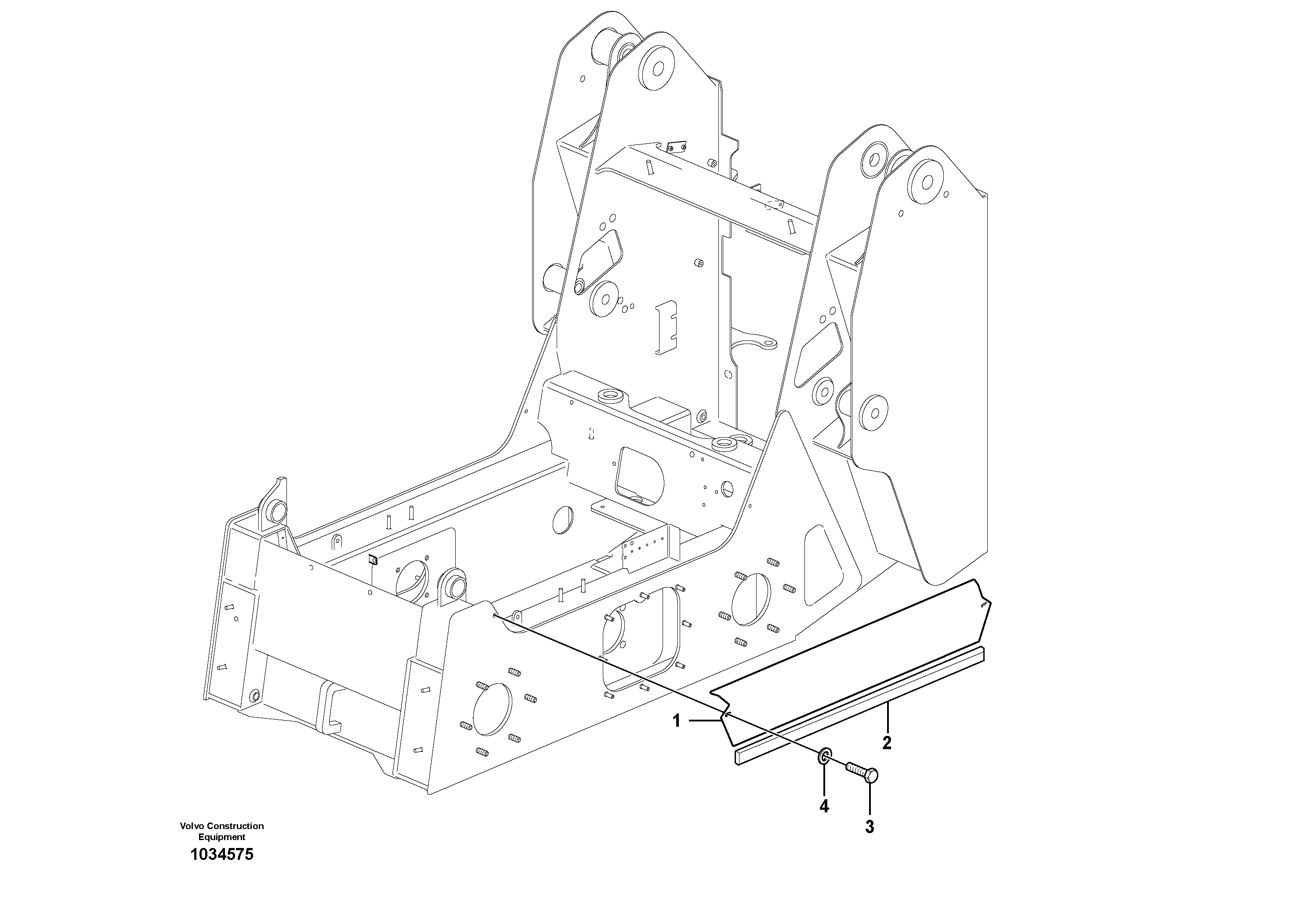 Схема запчастей Volvo MC80B - 37553 Protecting plates MC80B S/N 71000 -