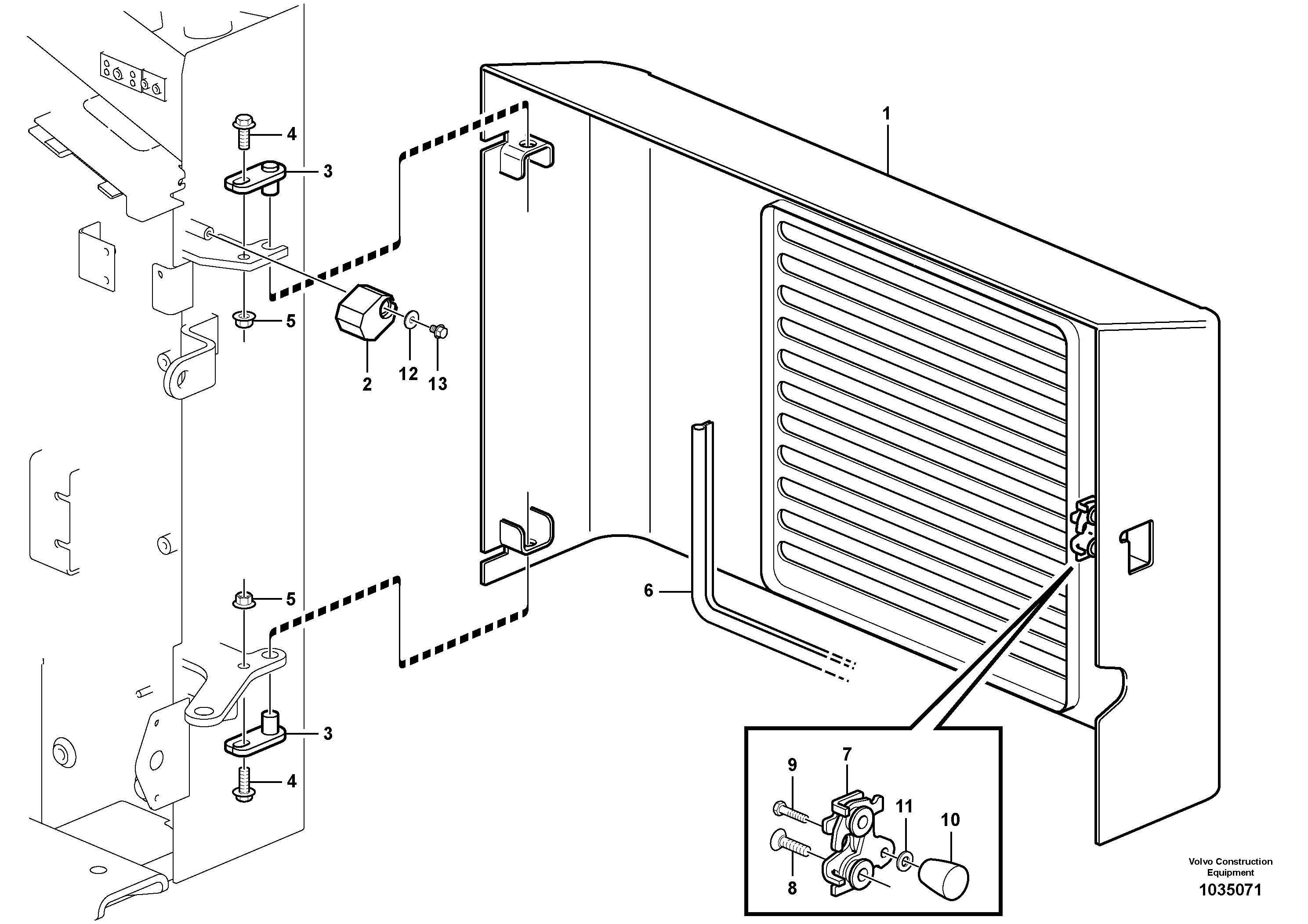 Схема запчастей Volvo MC80B - 75 Radiator casing MC80B S/N 71000 -