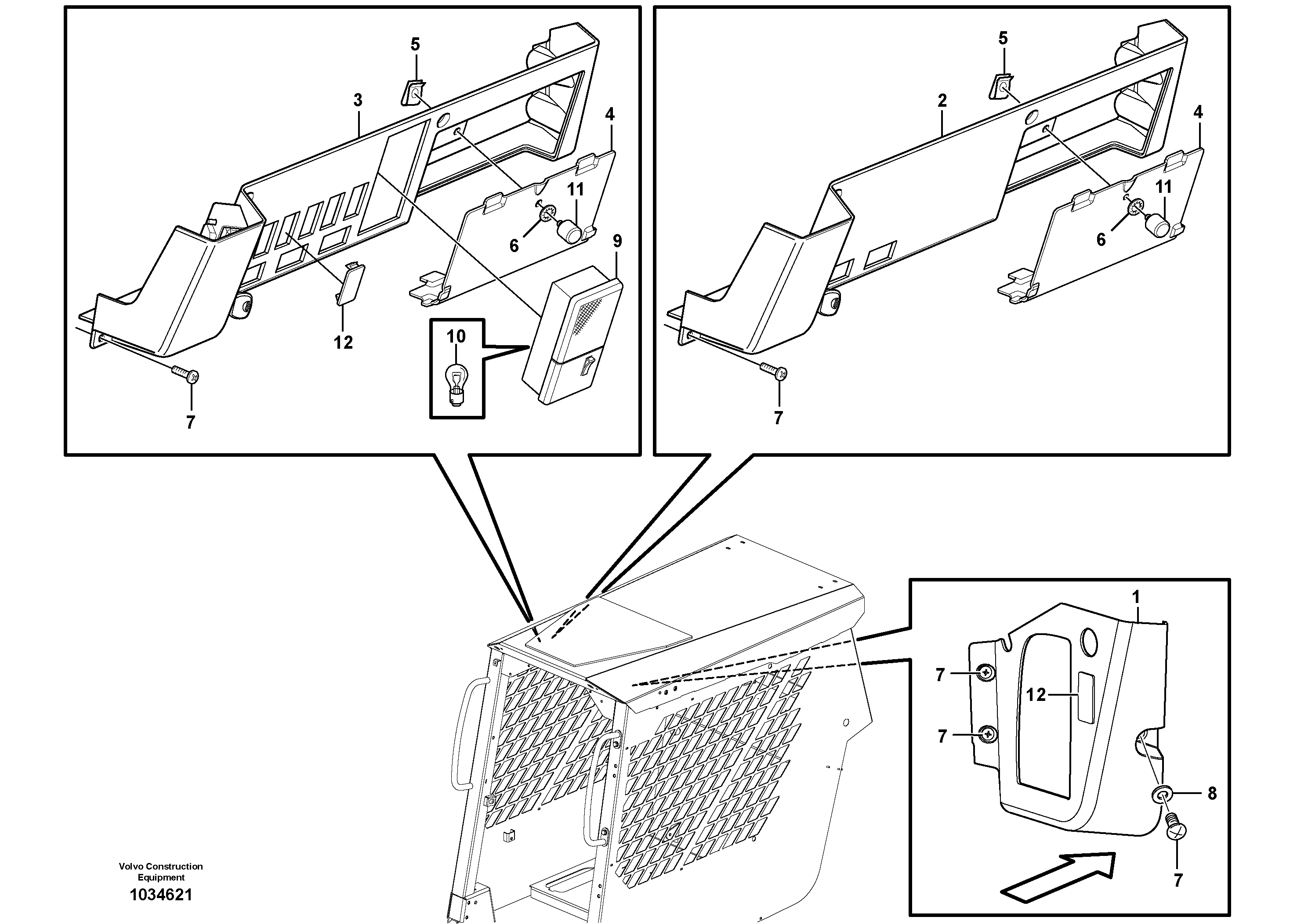 Схема запчастей Volvo MC80B - 46144 Instrument panel MC80B S/N 71000 -