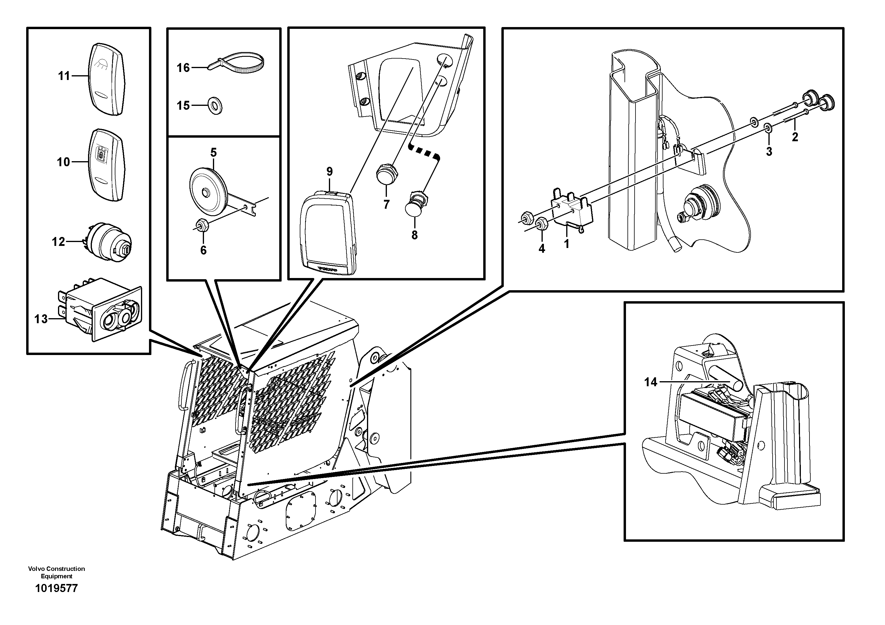 Схема запчастей Volvo MC80B - 83187 Horn MC80B