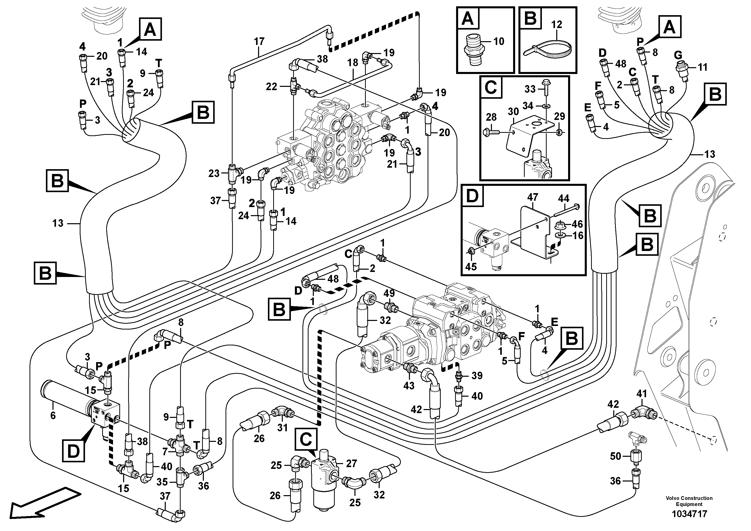 Схема запчастей Volvo MC80B - 101760 Servo - hydraulic with fitting parts MC80B S/N 71000 -