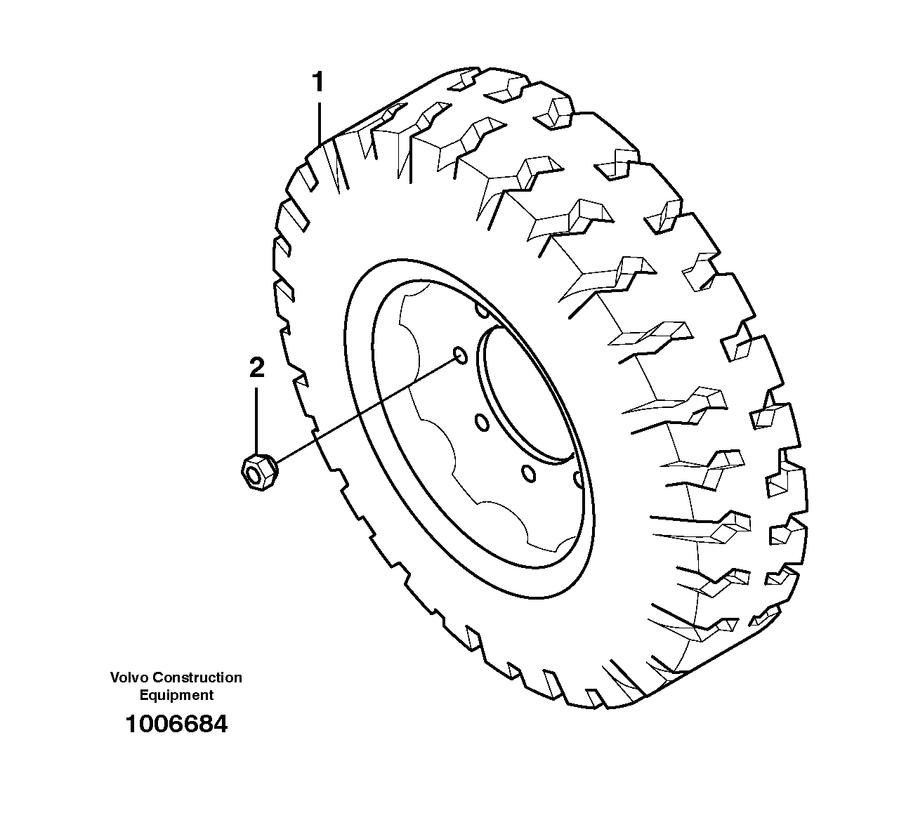 Схема запчастей Volvo MC80B - 8505 Wheel and tire MC80B
