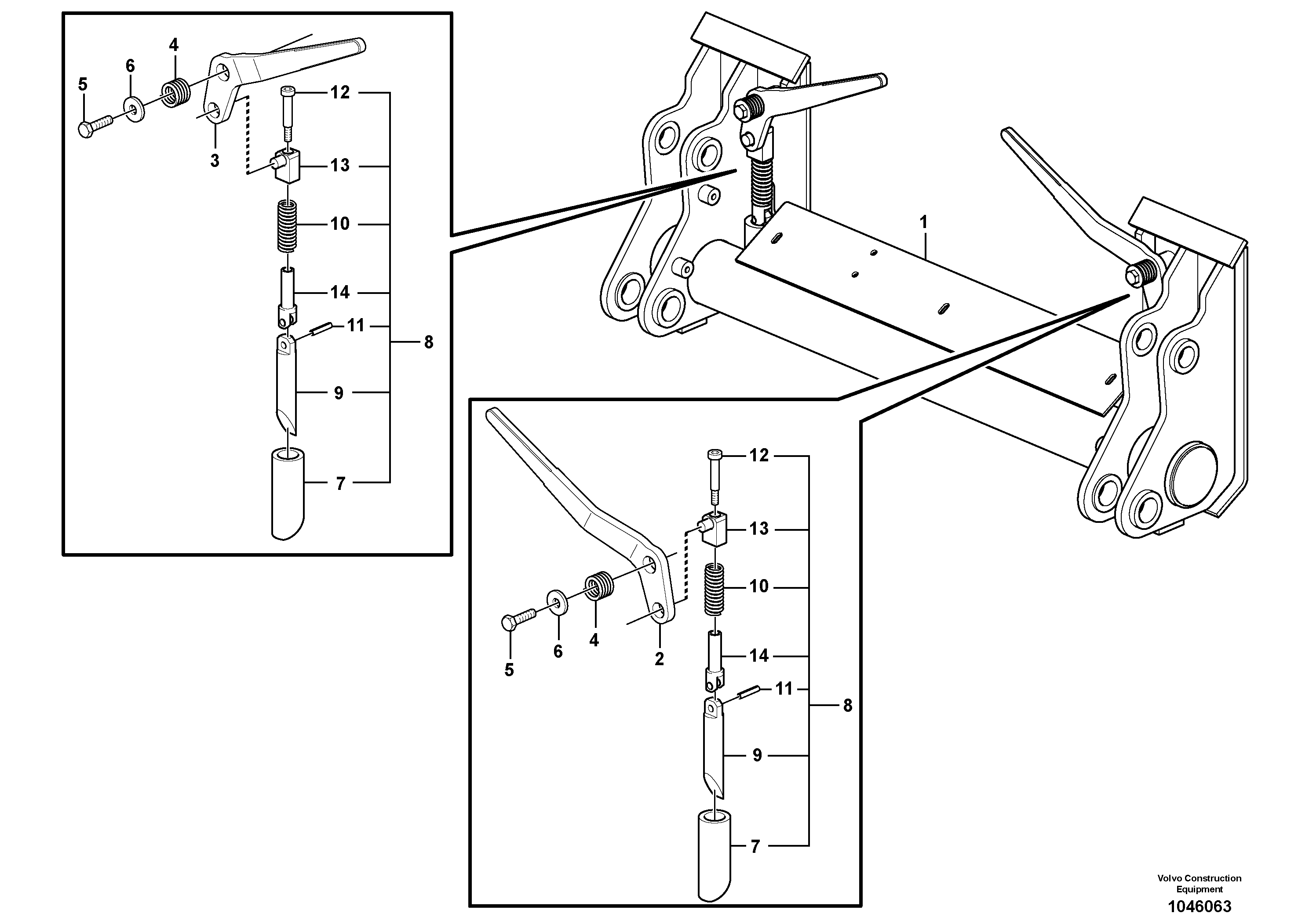 Схема запчастей Volvo MC80B - 66272 Quick attachment MC80B S/N 71000 -