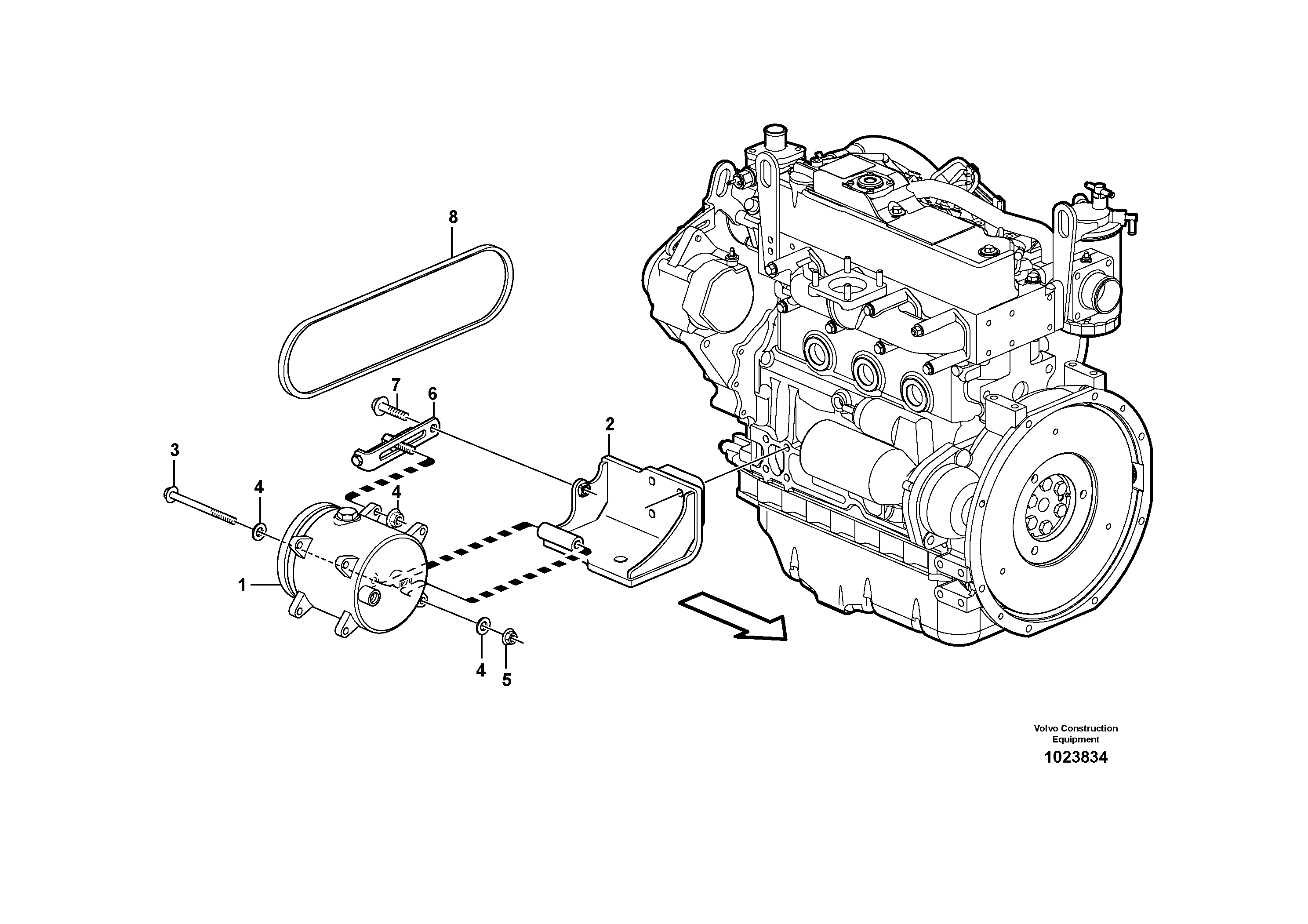 Схема запчастей Volvo MC80B - 13730 Compressor with fitting parts, cooling agent R134 A MC80B