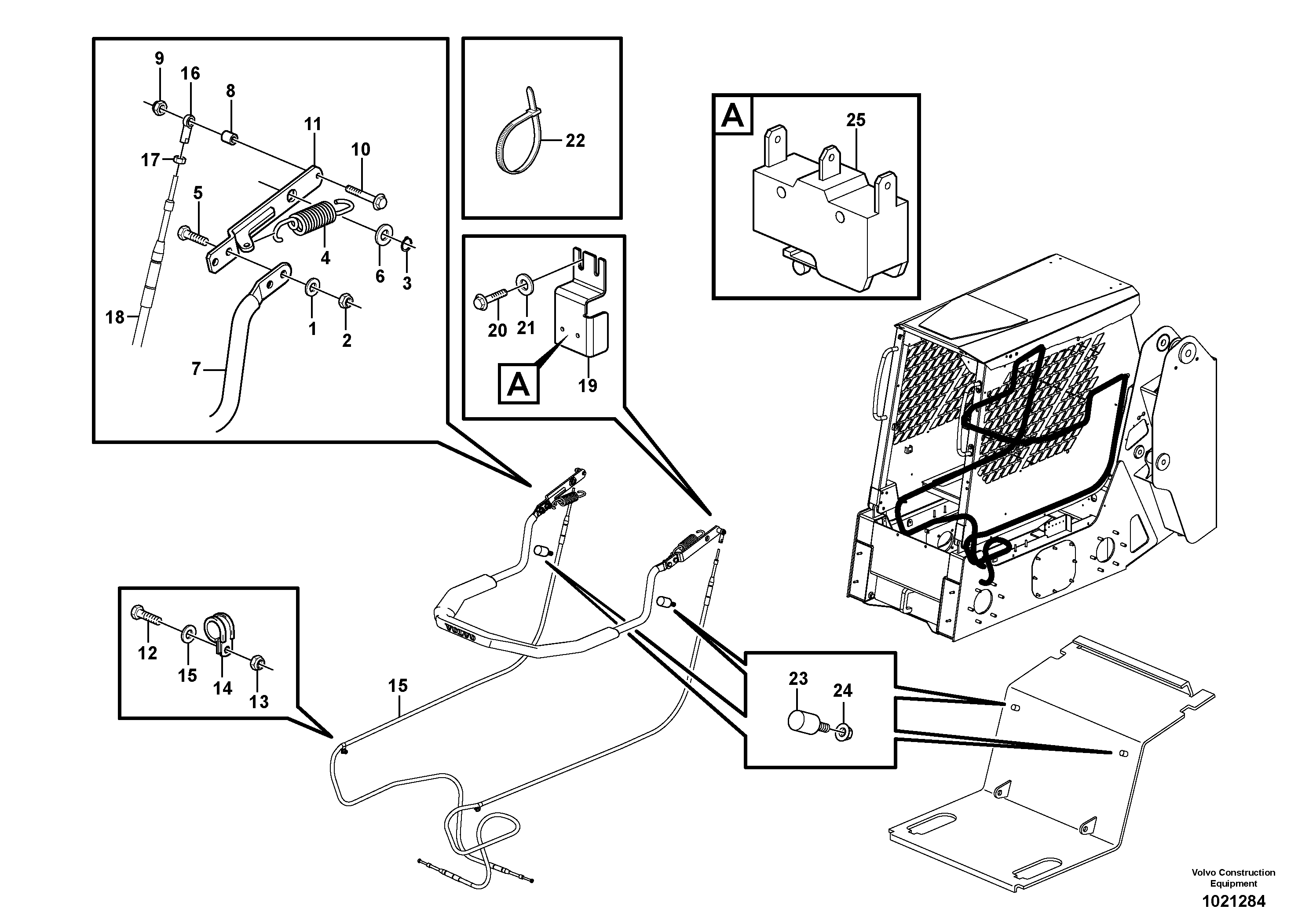 Схема запчастей Volvo MC80B - 10445 Armrest MC80B