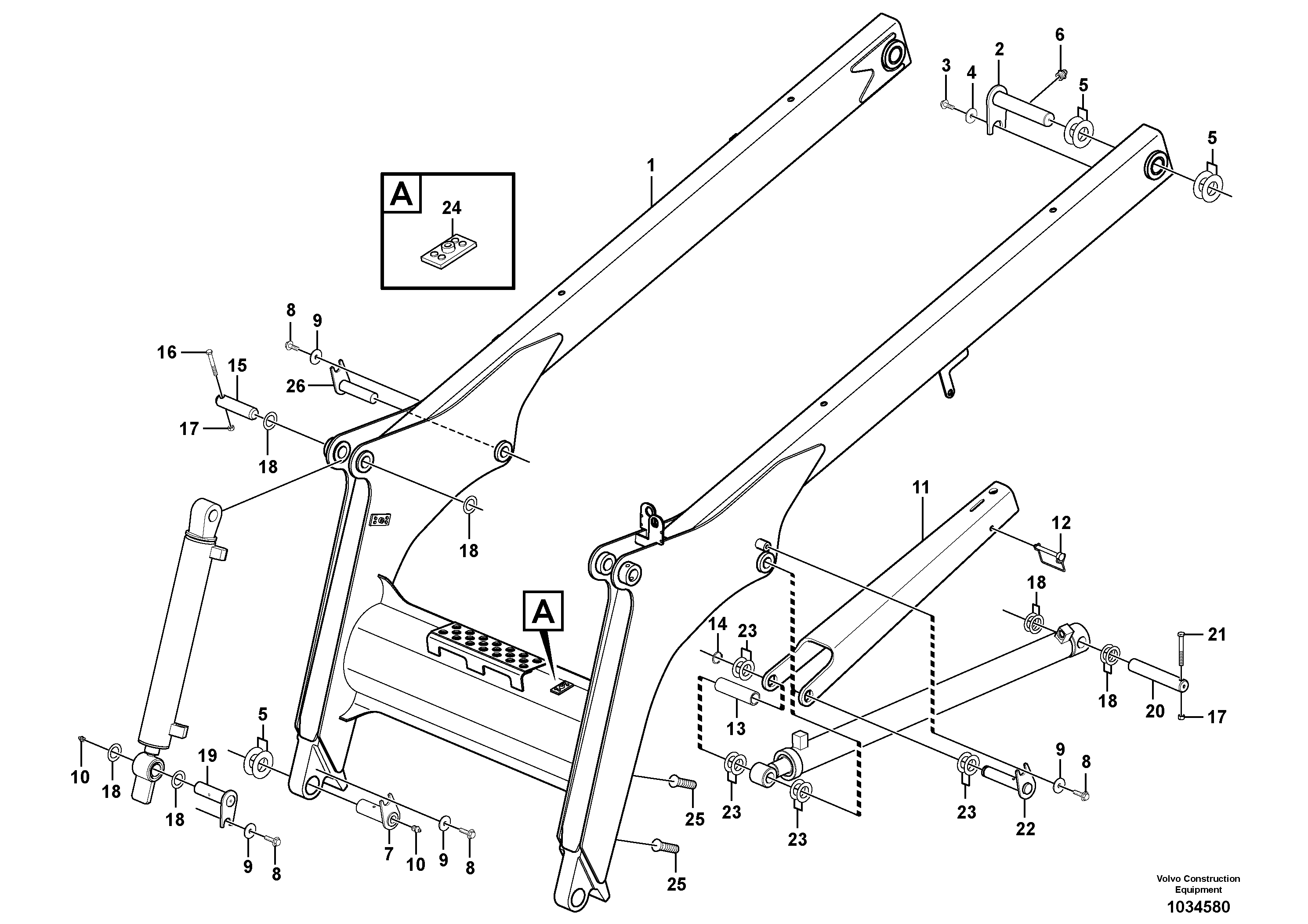 Схема запчастей Volvo MC80B - 41174 Loading unit MC80B S/N 71000 -