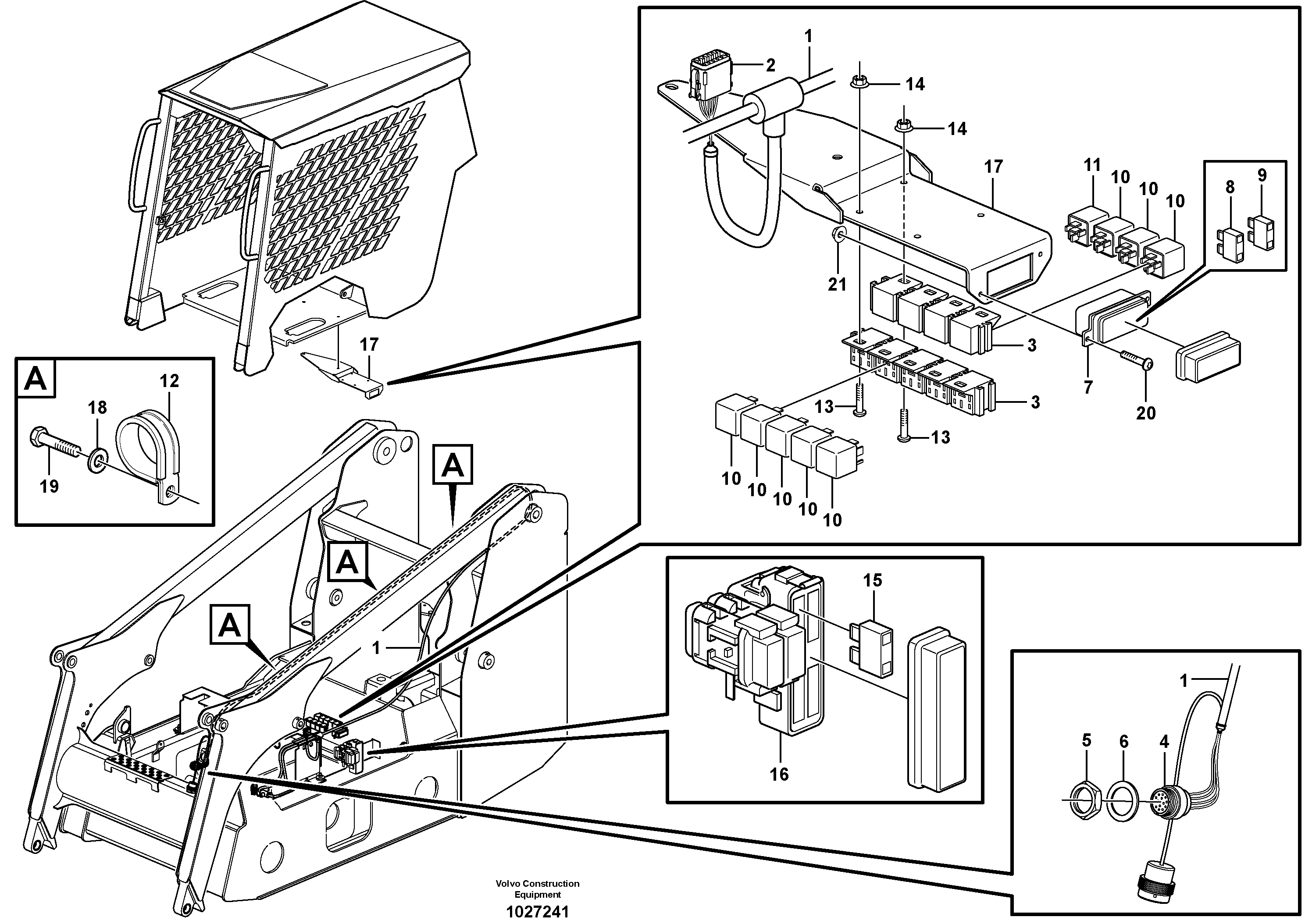Схема запчастей Volvo MC90B - 8116 Wire harness pilot ctrl MC90B