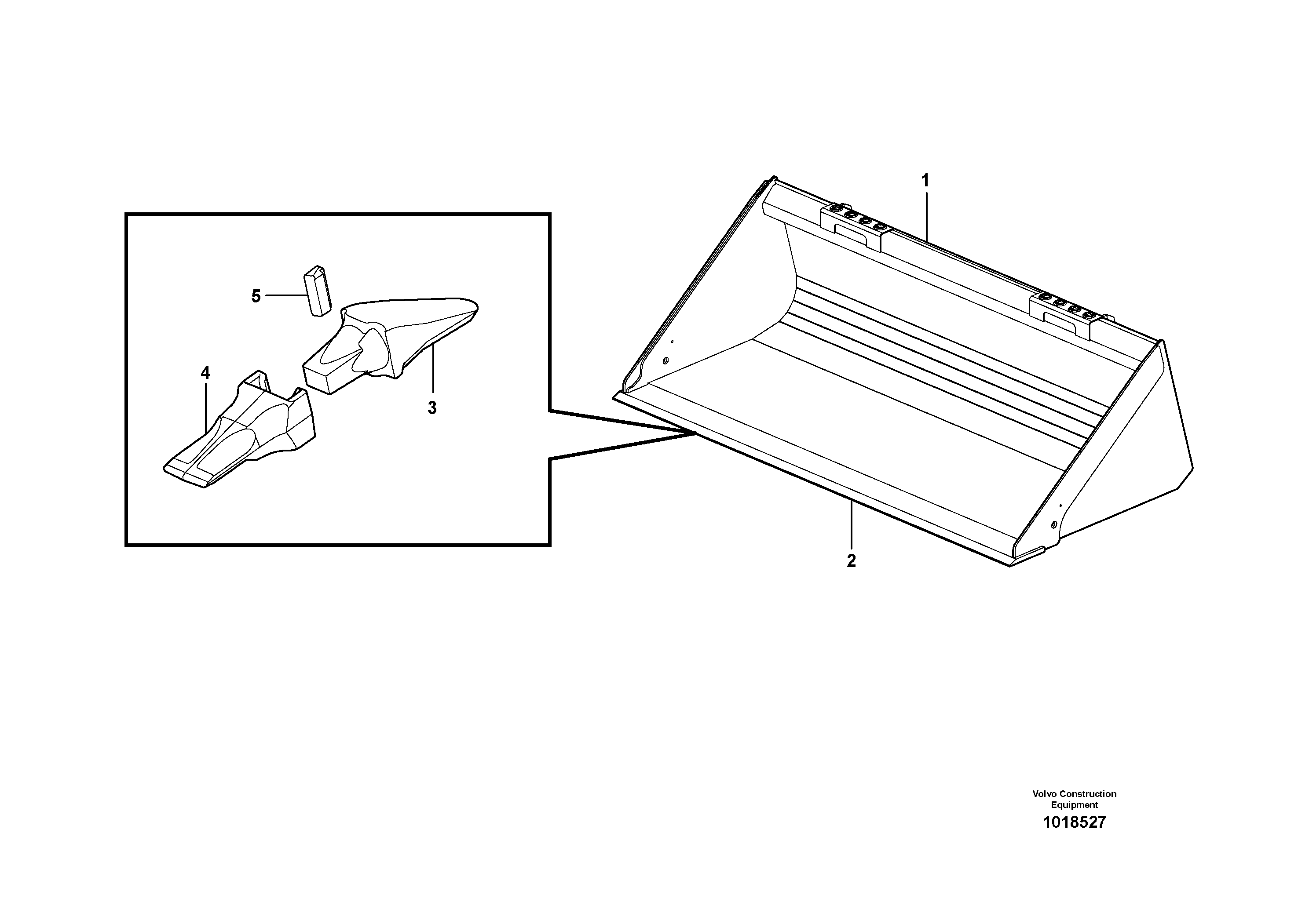 Схема запчастей Volvo MC90B - 41167 Bucket, straight with teeth MC90B S/N 71000 -