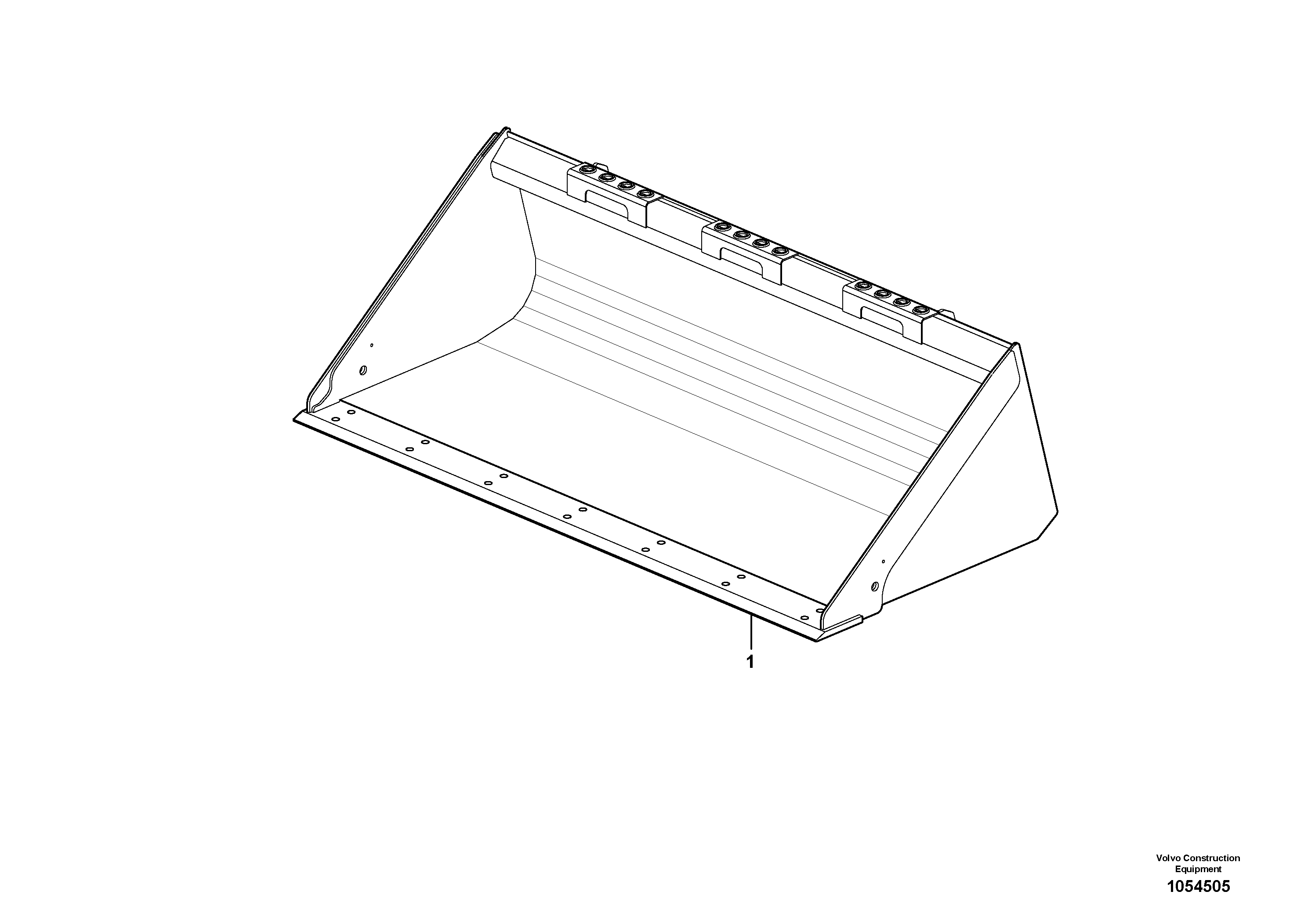 Схема запчастей Volvo MC90B - 62331 Bucket, straight lip, alt. edge savers or teeth MC90B S/N 71000 -
