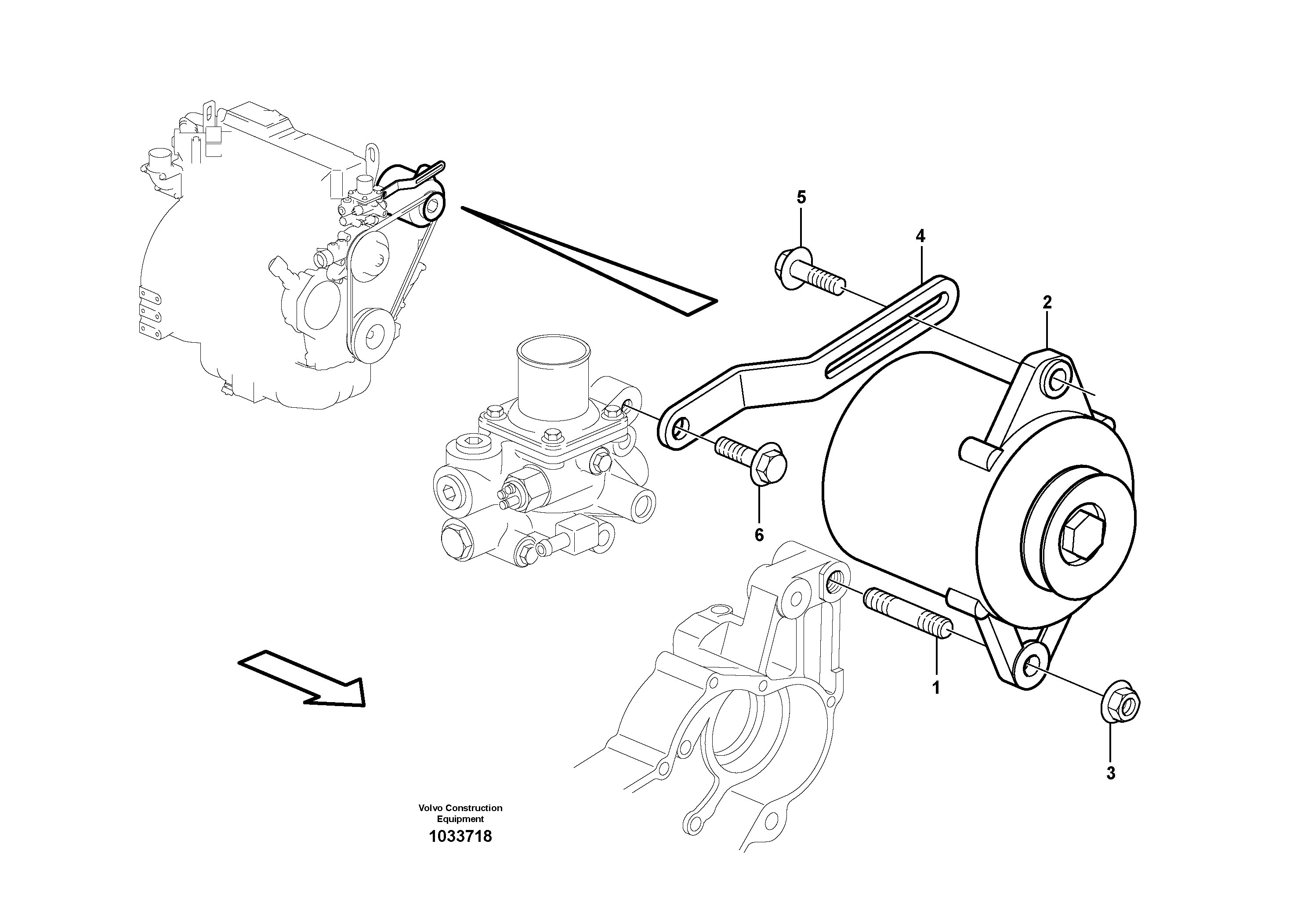 Схема запчастей Volvo MC90B - 59484 Alternator with assembling details MC90B S/N 71000 -