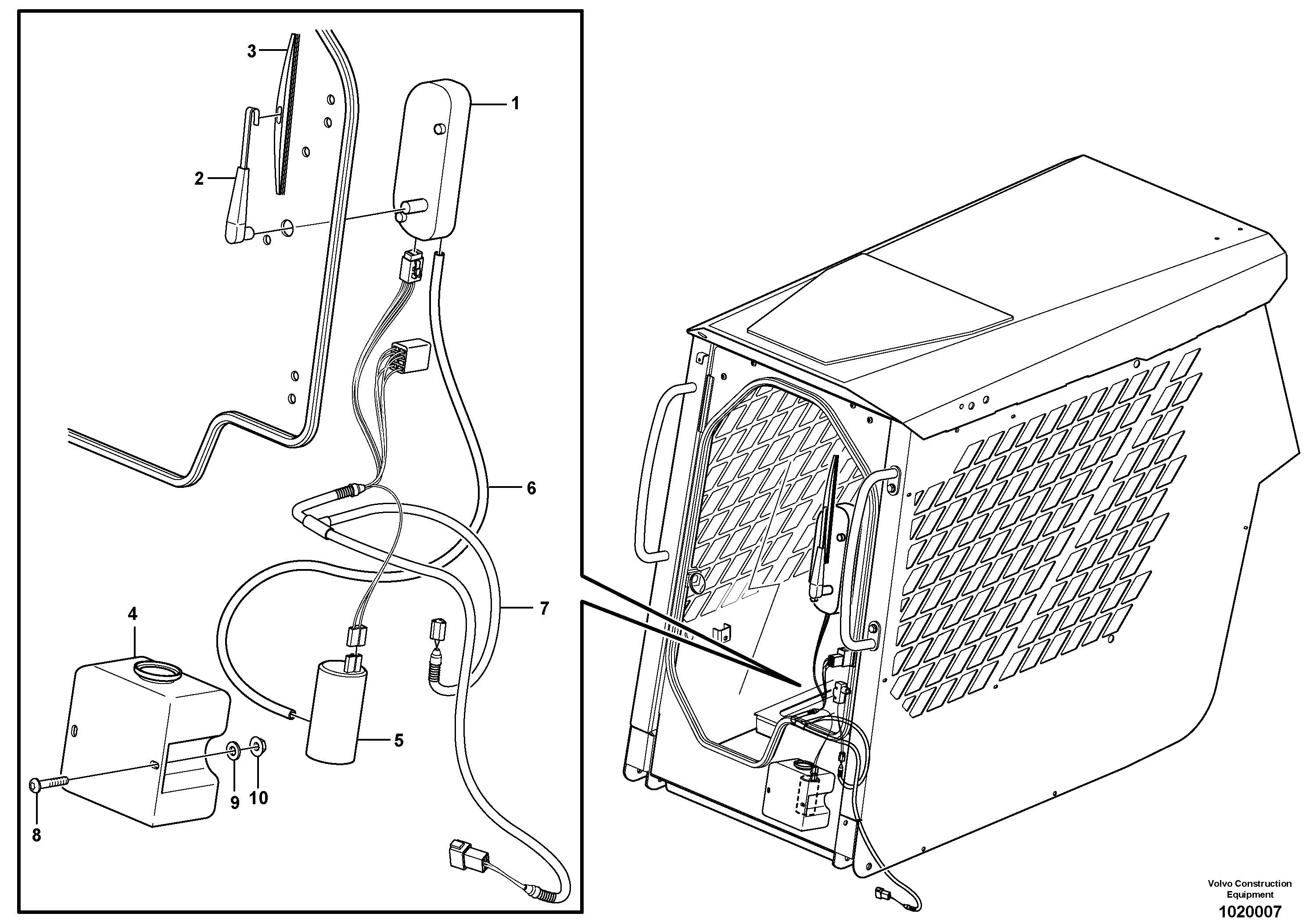 Схема запчастей Volvo MC90B - 12862 Windshield wiper and washing MC90B