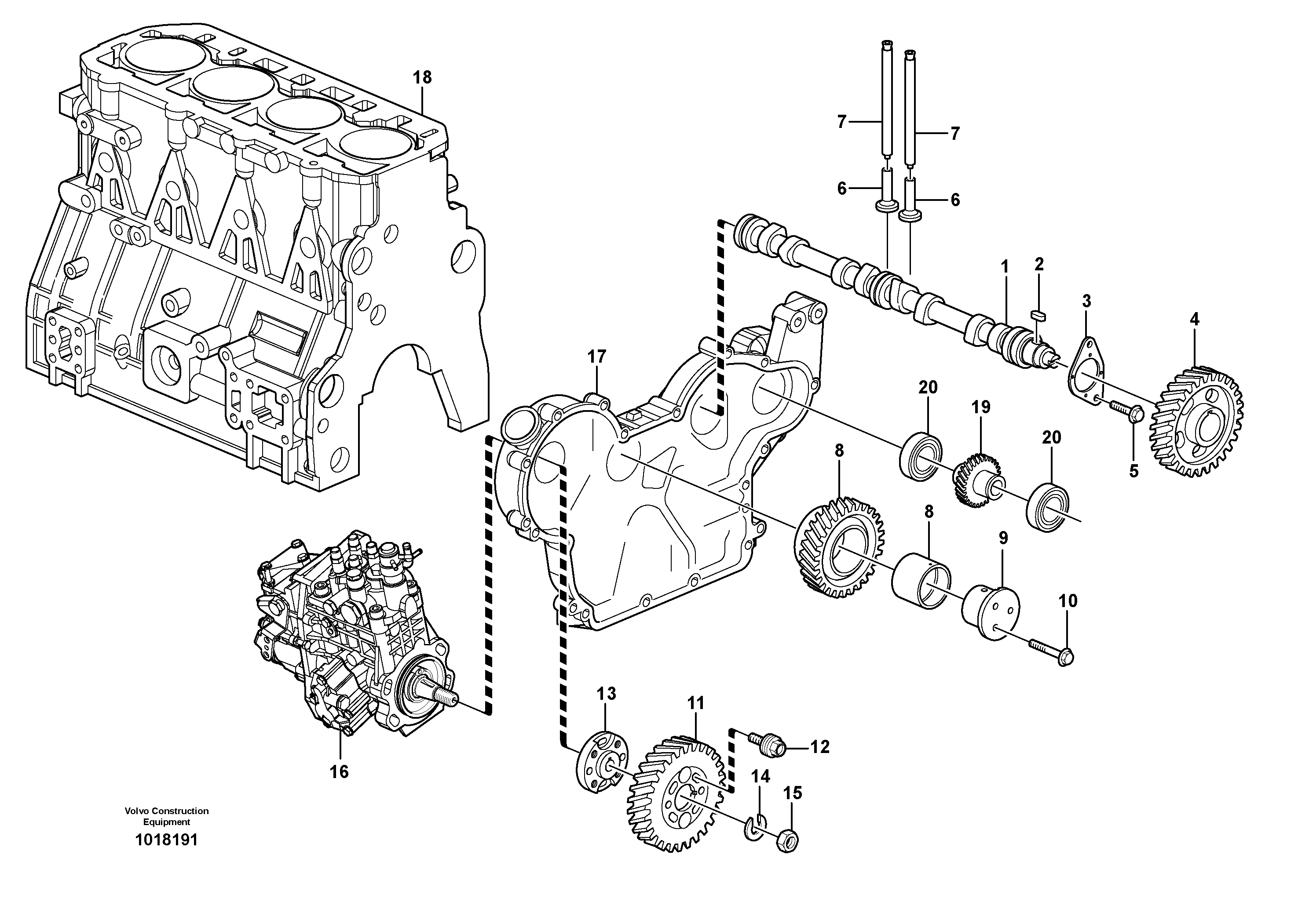 Схема запчастей Volvo MC110B - 10282 Valve mechanism MC110B