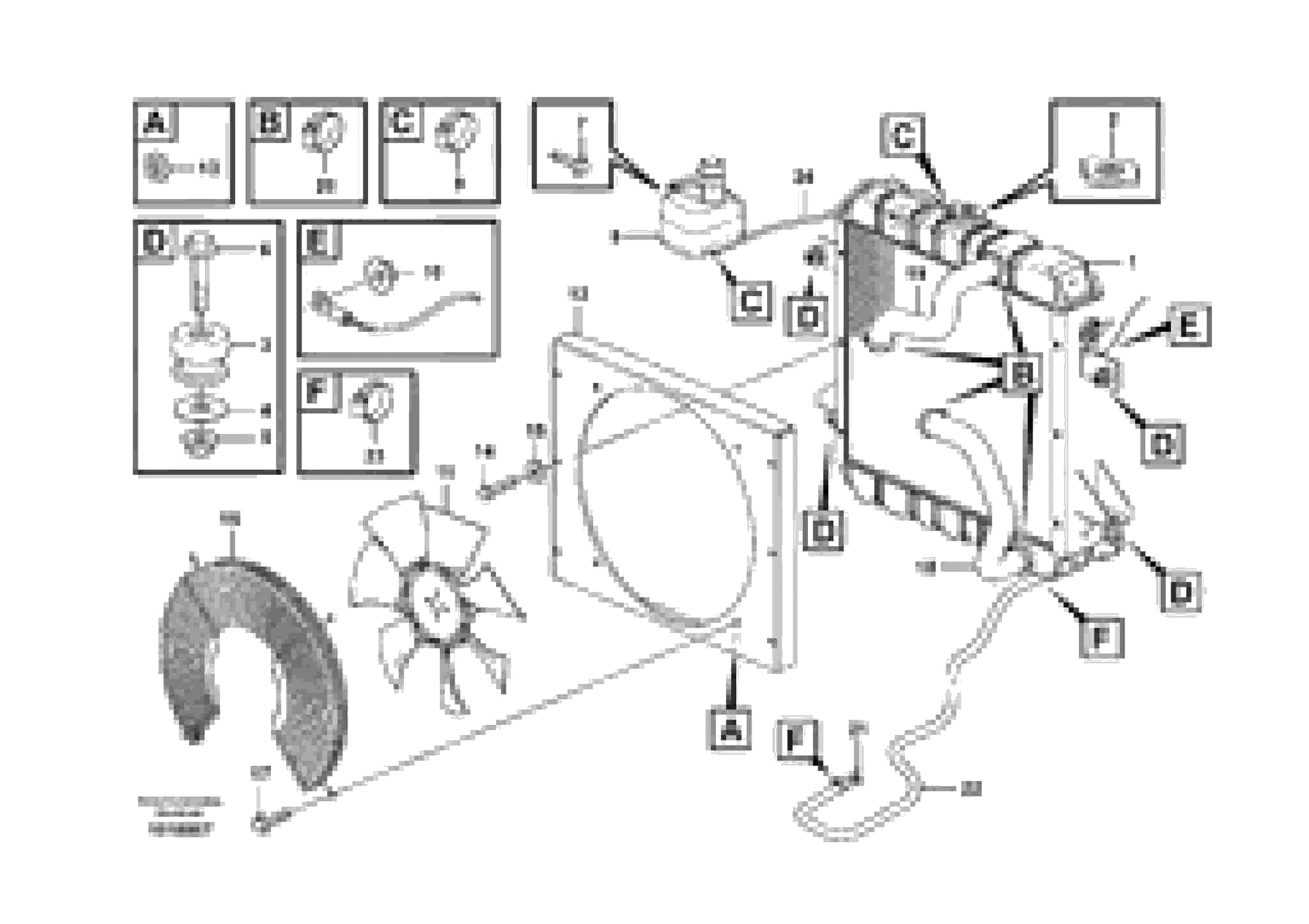 Схема запчастей Volvo MC110B - 83858 Radiator mounting MC110B