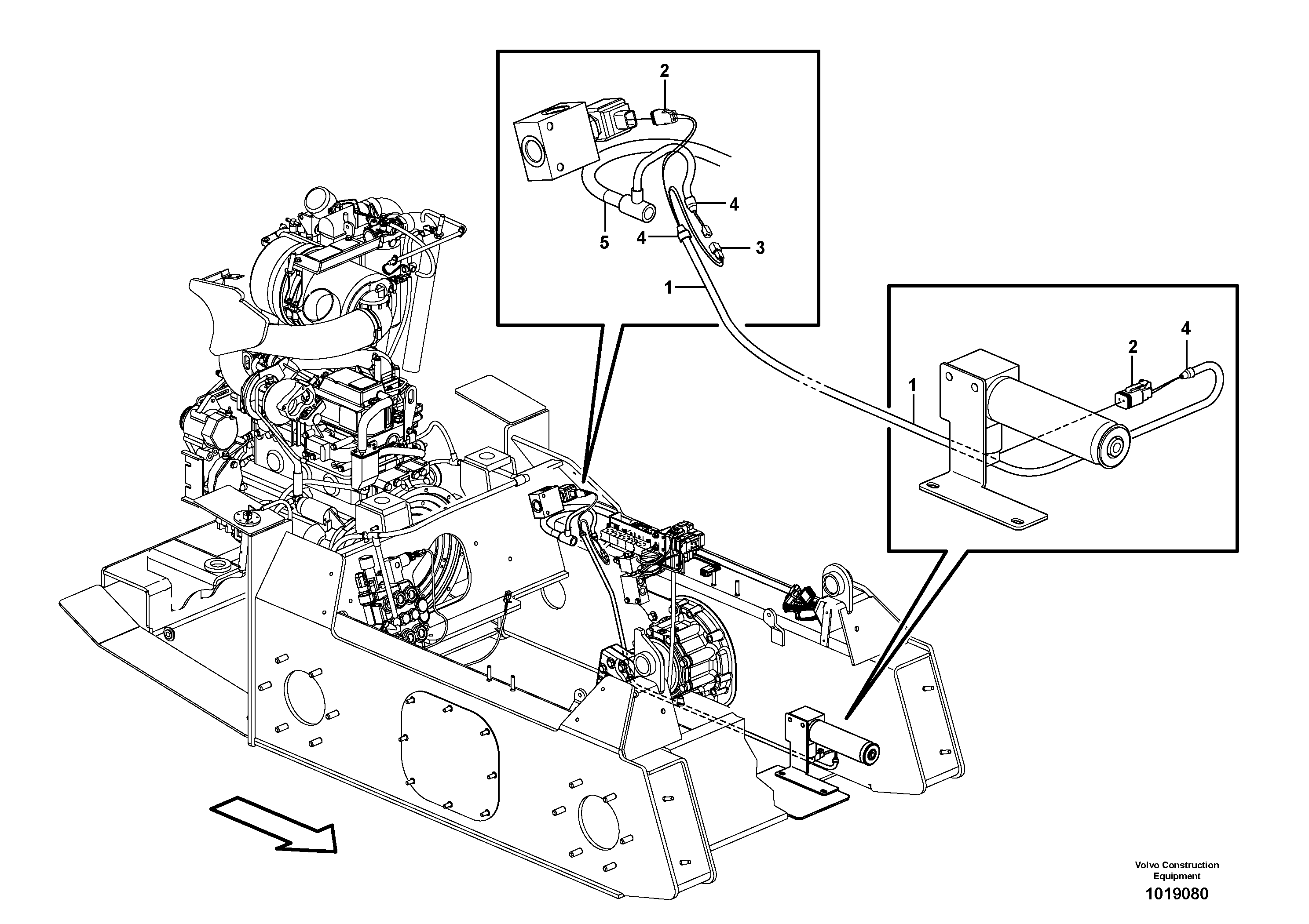 Схема запчастей Volvo MC110B - 17771 Wire harness, pilot accumulator valve MC110B