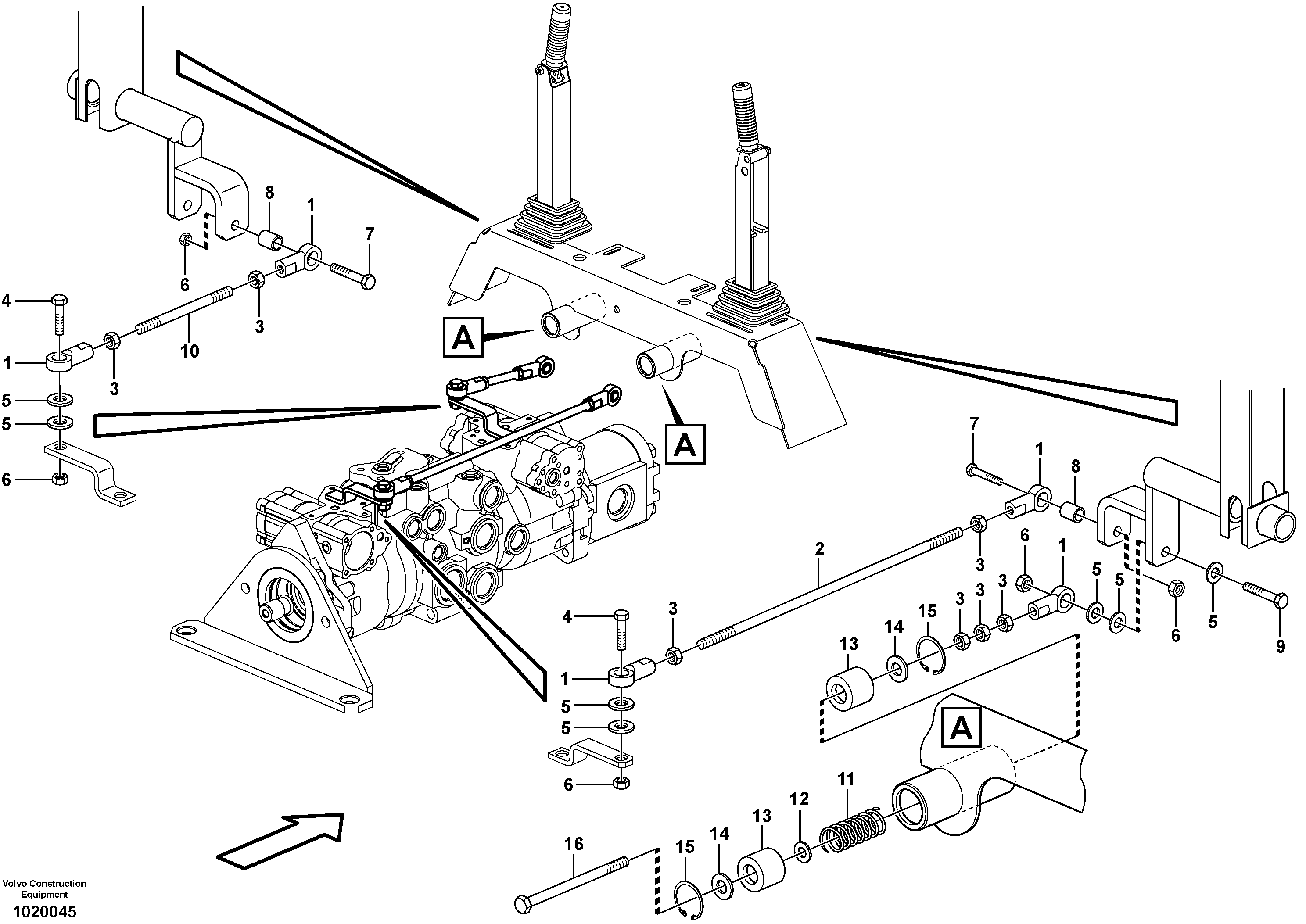 Схема запчастей Volvo MC110B - 15315 Link system MC110B