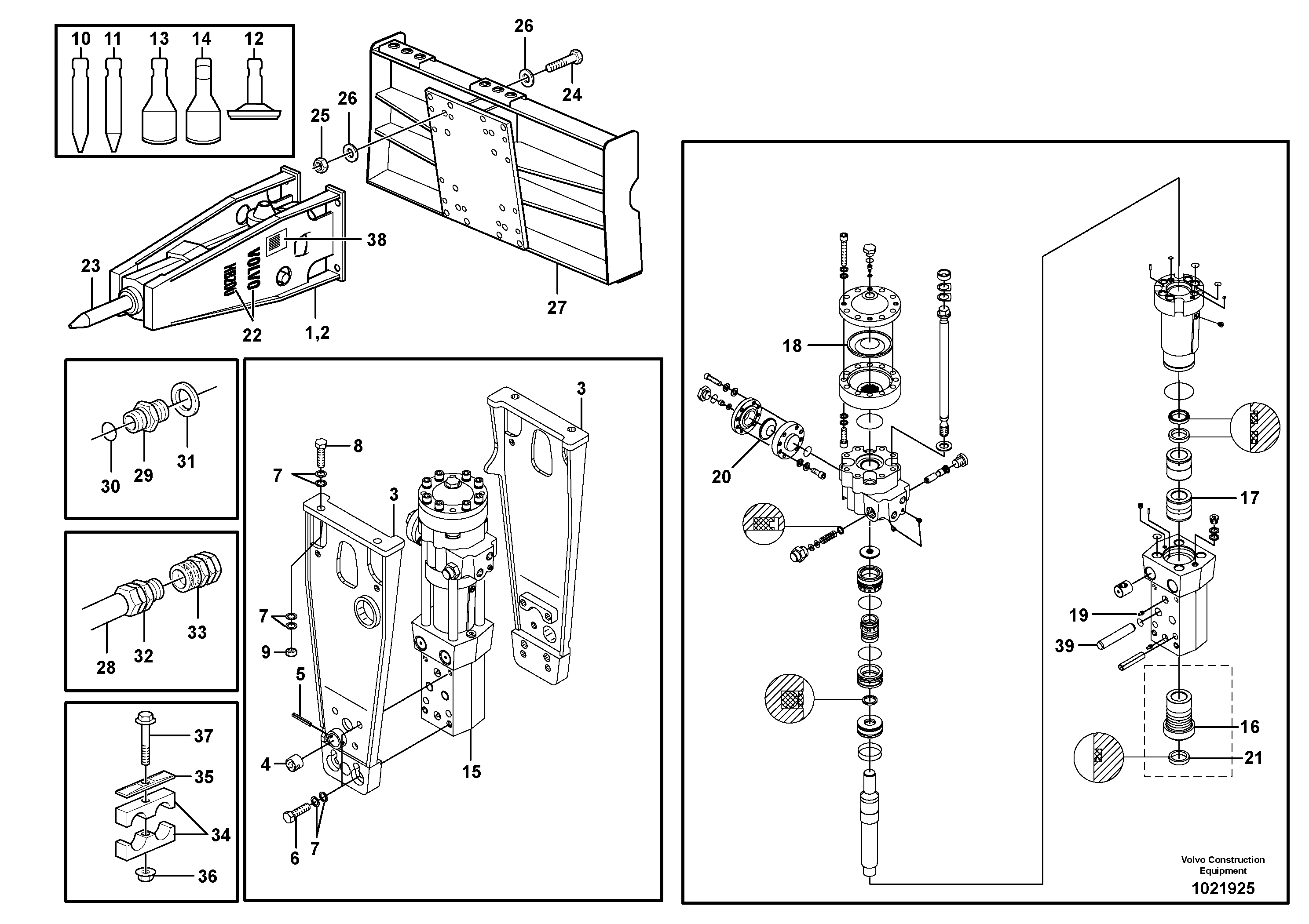 Схема запчастей Volvo MC110B - 15744 Hammer MC110B