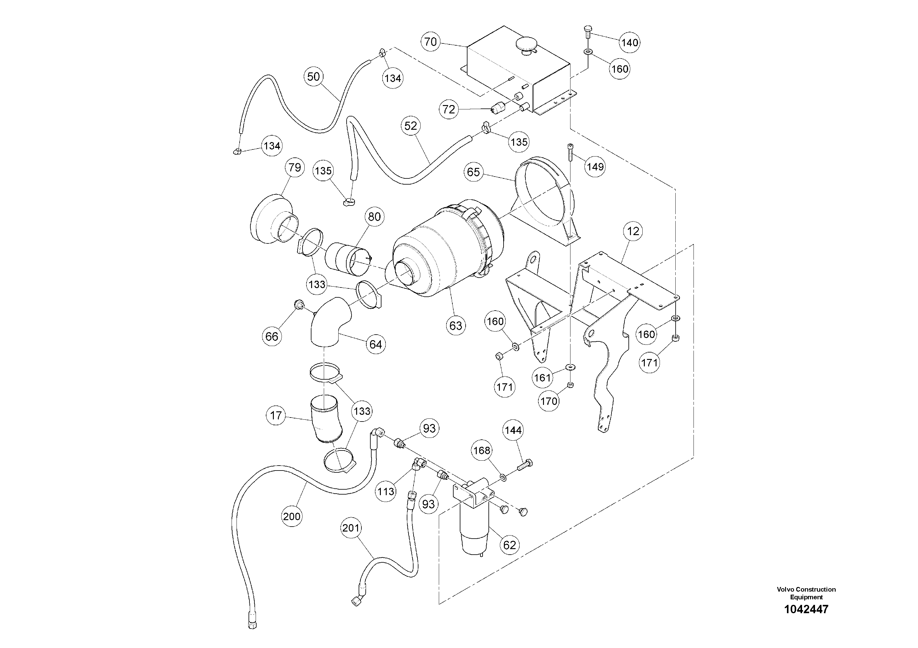 Схема запчастей Volvo MW500 S/N 20591 - - 27263 Basic Engine 