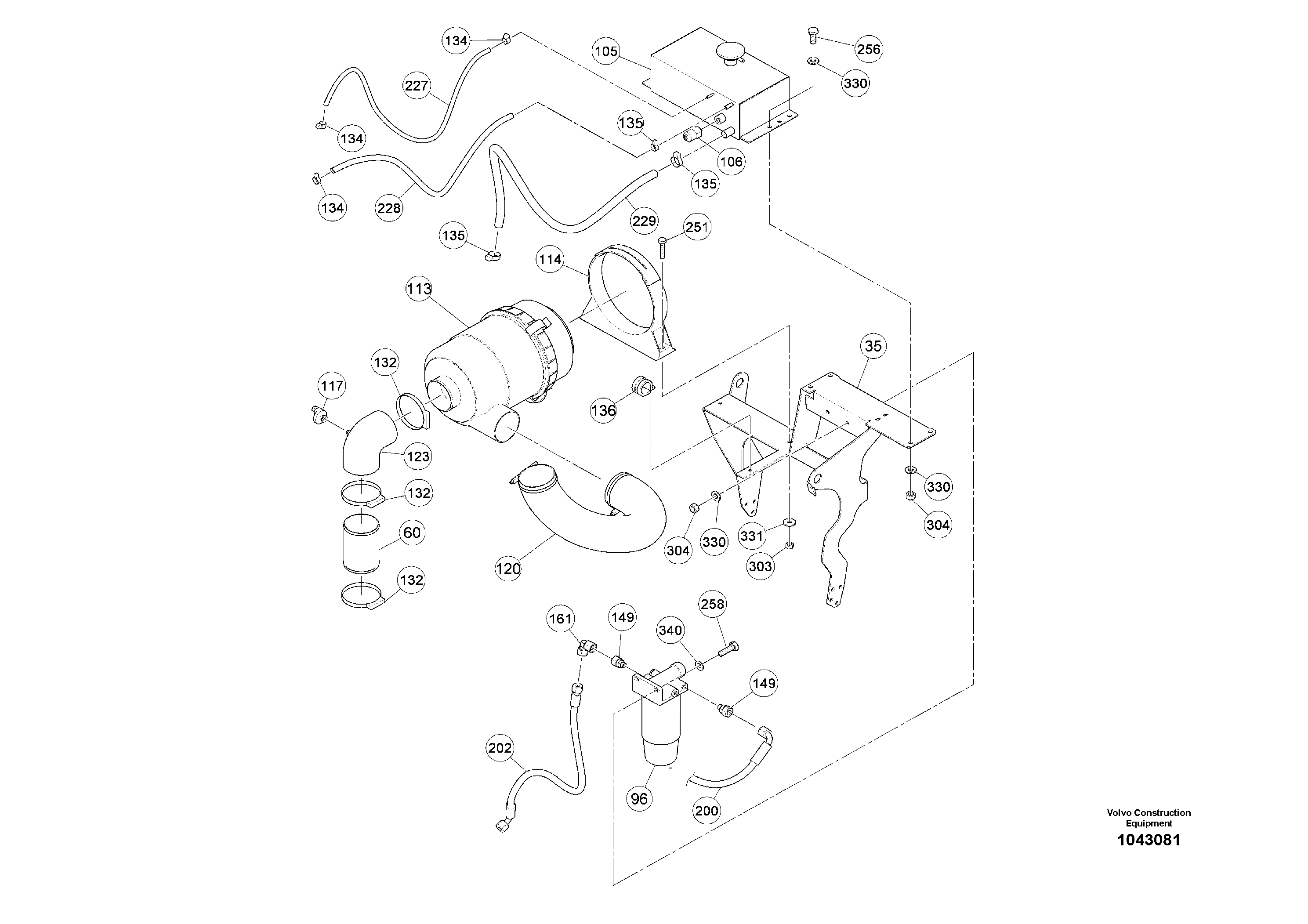 Схема запчастей Volvo MW500 S/N 20591 - - 56120 Basic Engine 