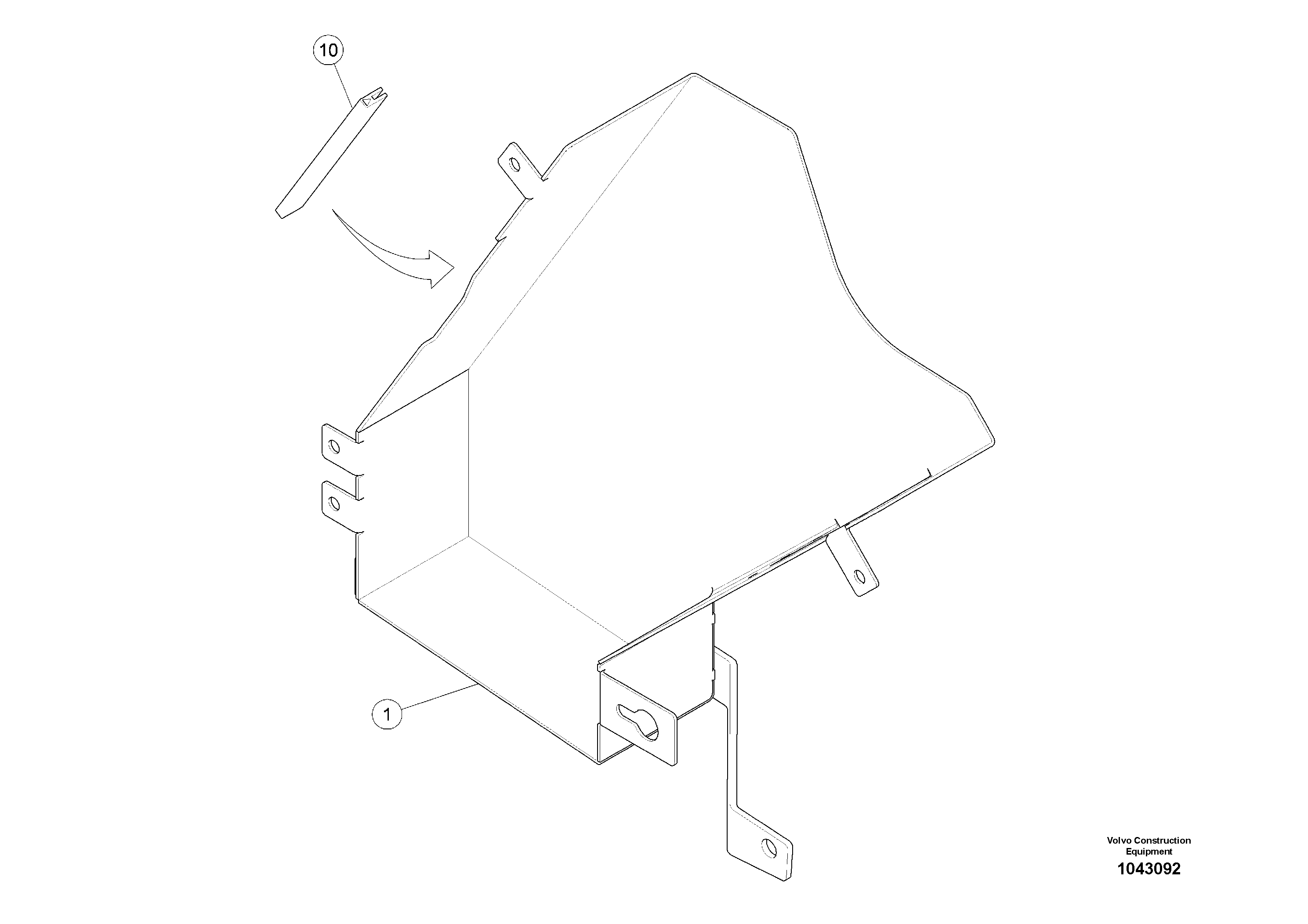 Схема запчастей Volvo MW500 S/N 20591 - - 93076 Belt Cover 