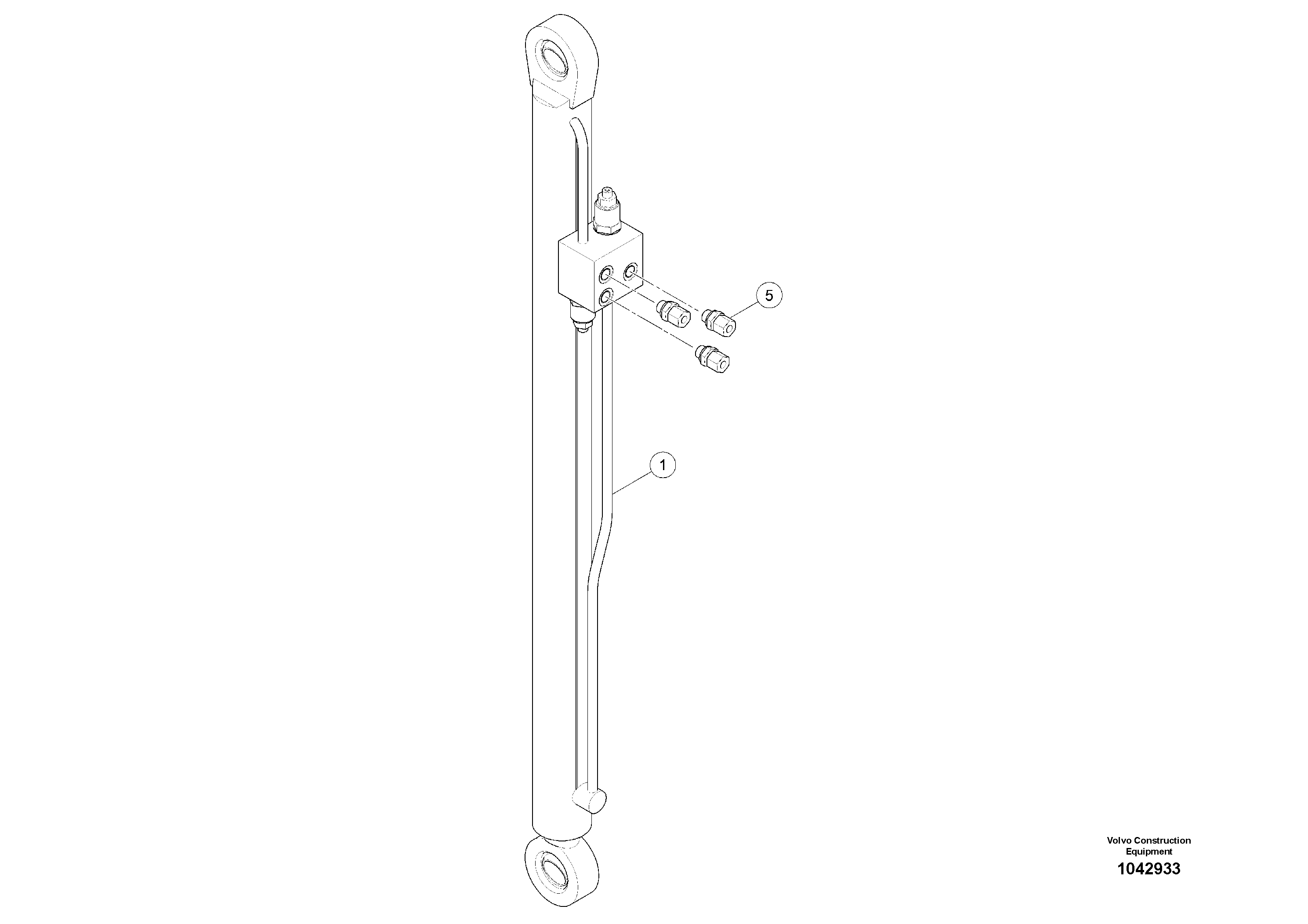 Схема запчастей Volvo MW500 S/N 20591 - - 95556 Cylinder Moldboard 