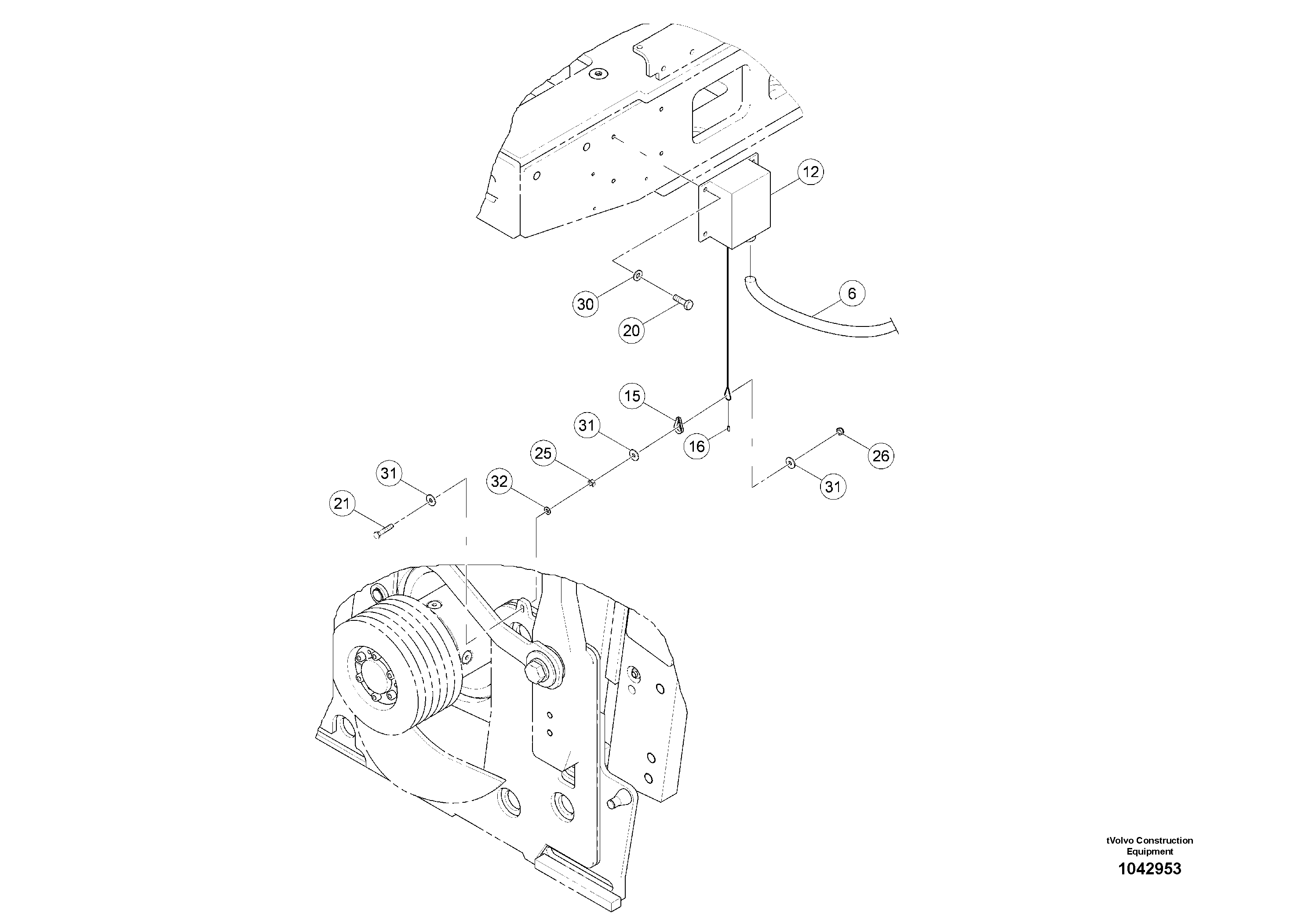 Схема запчастей Volvo MW500 S/N 20591 - - 63977 Level sensor 