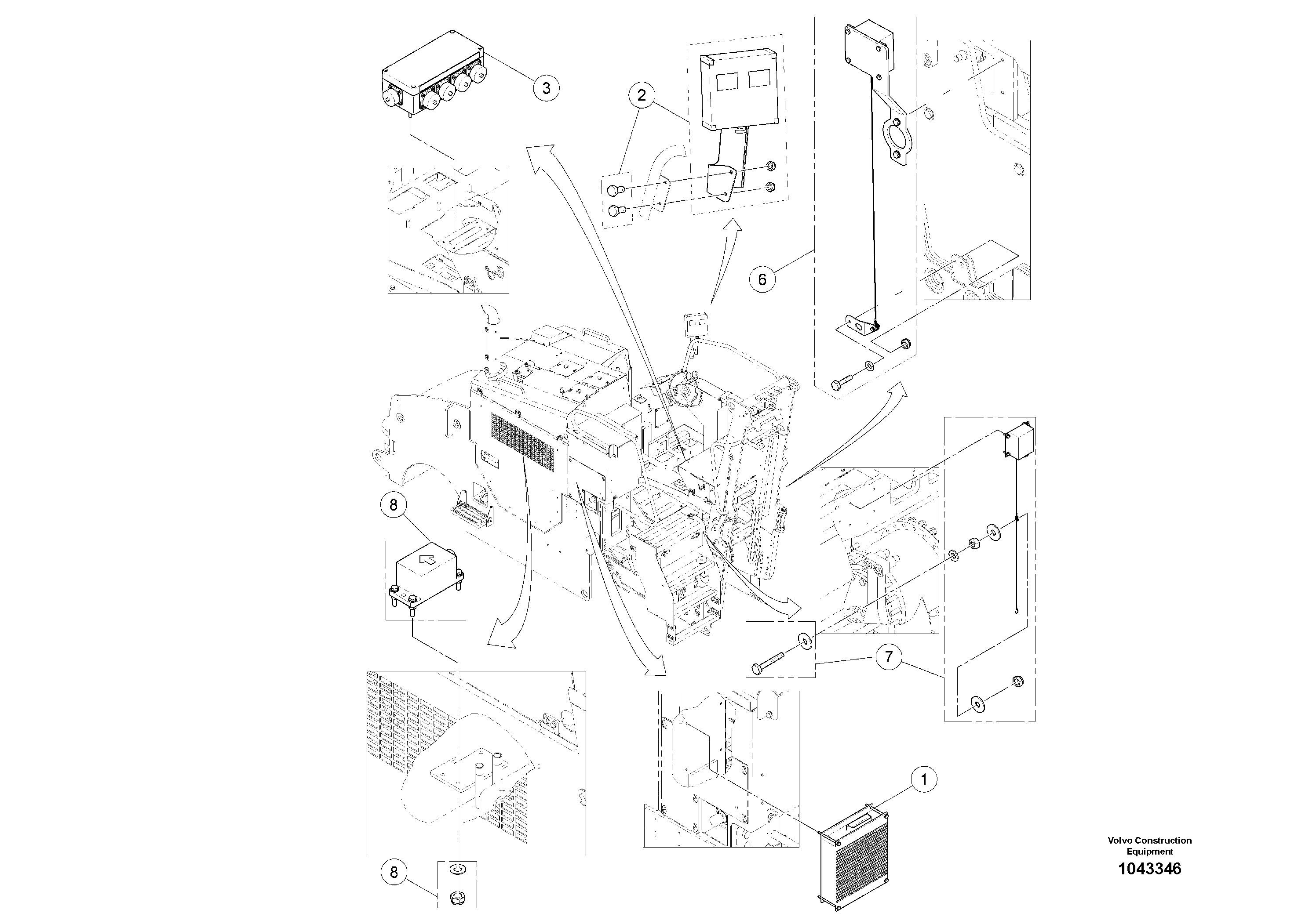 Схема запчастей Volvo MW500 S/N 20591 - - 63978 Leveling system 