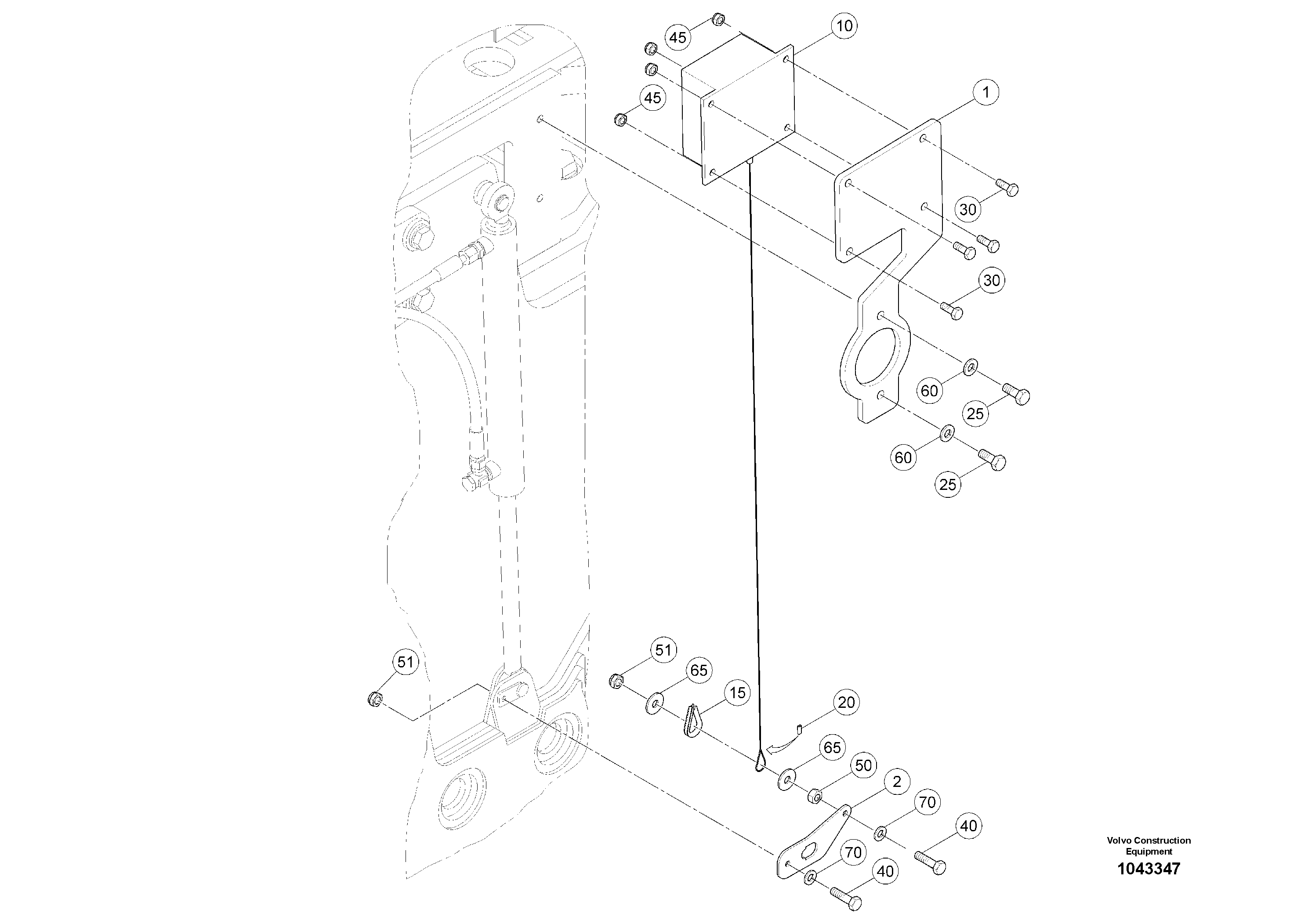Схема запчастей Volvo MW500 S/N 20591 - - 63980 Level sensor 