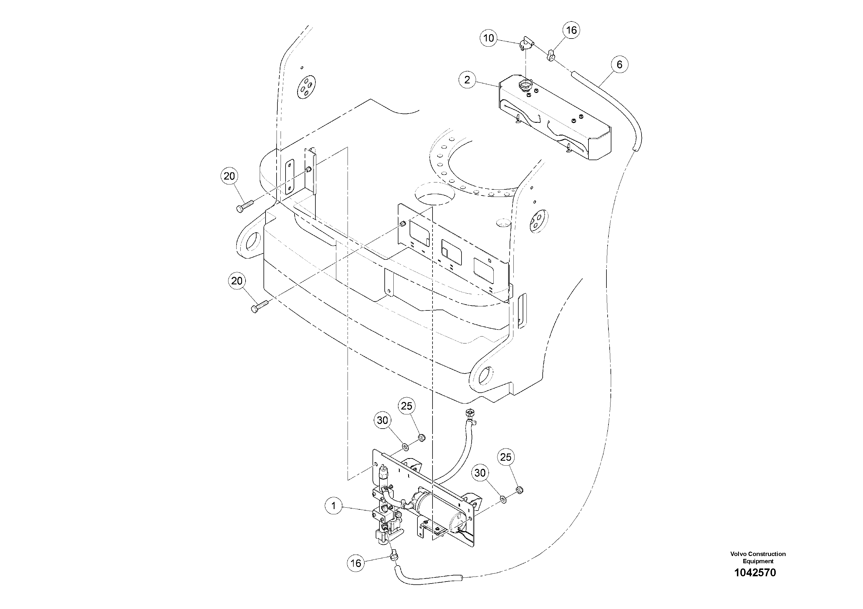 Схема запчастей Volvo MW500 S/N 20591 - - 101153 Spraying 