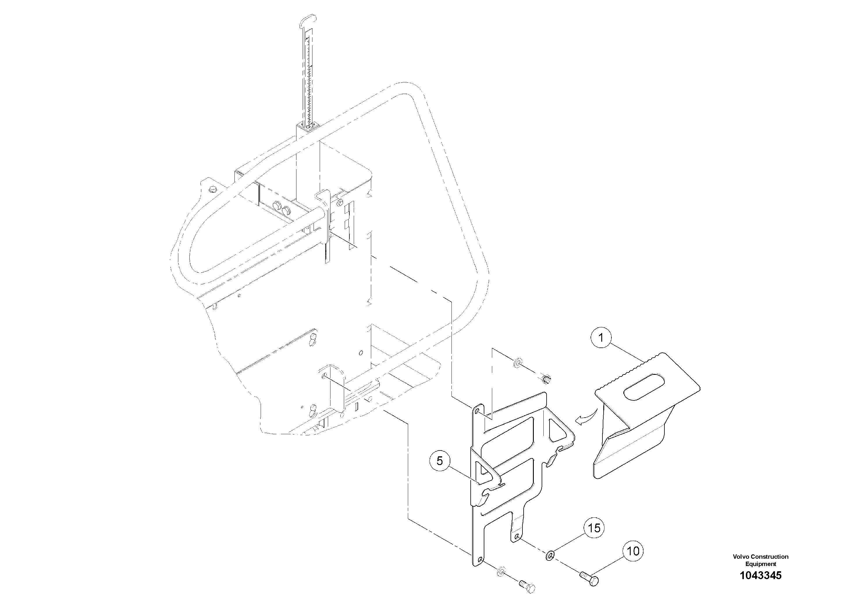 Схема запчастей Volvo MW500 S/N 20591 - - 97886 Bracket Stop-block 