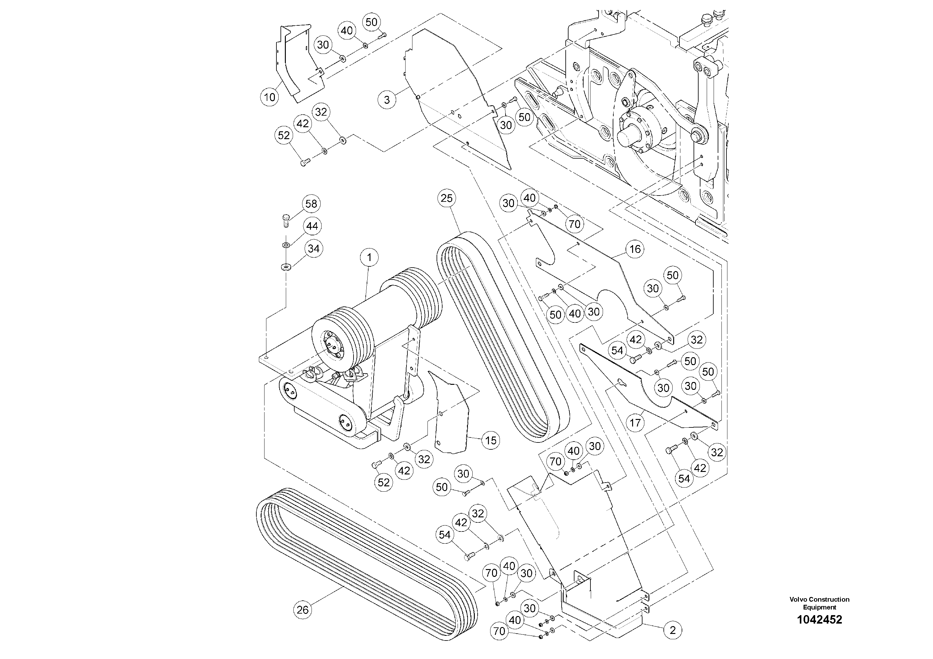 Схема запчастей Volvo MW500 S/N 20591 - - 93885 Intermediate Shaft kit 