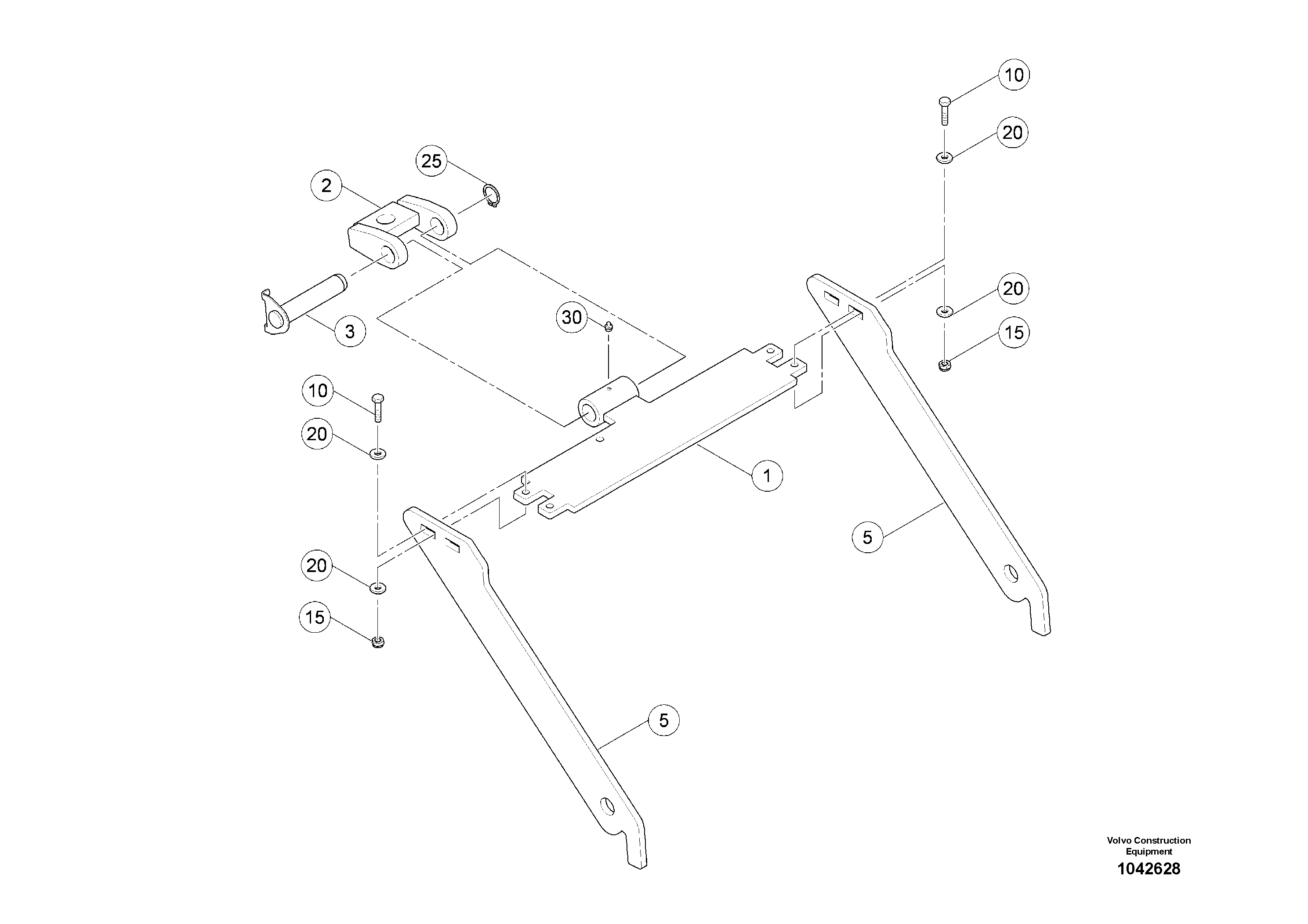 Схема запчастей Volvo MW500 S/N 20591 - - 93985 Strap 