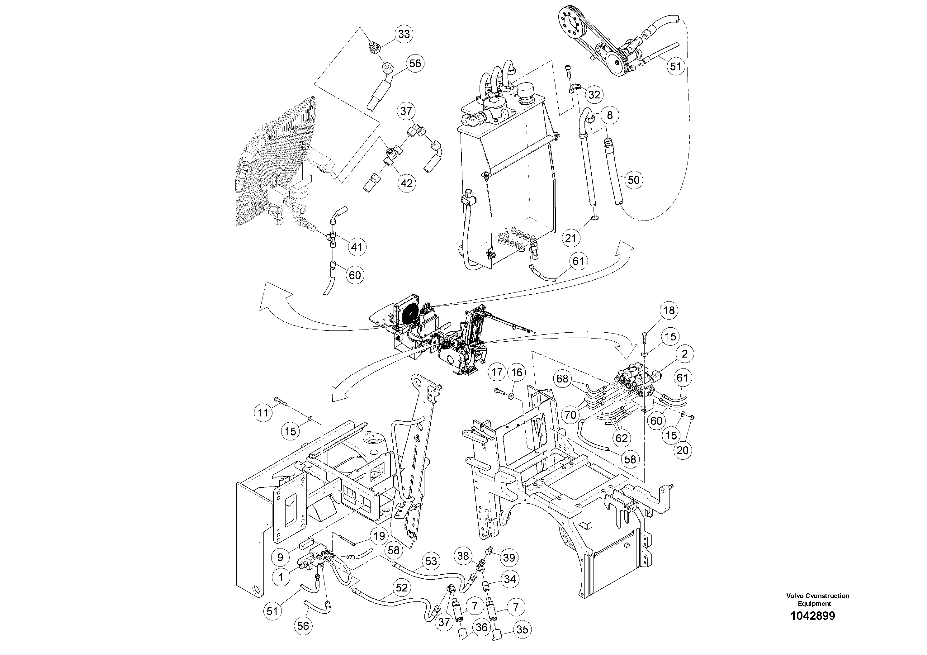 Схема запчастей Volvo MW500 S/N 20591 - - 94104 Hydraulic Conveyor 