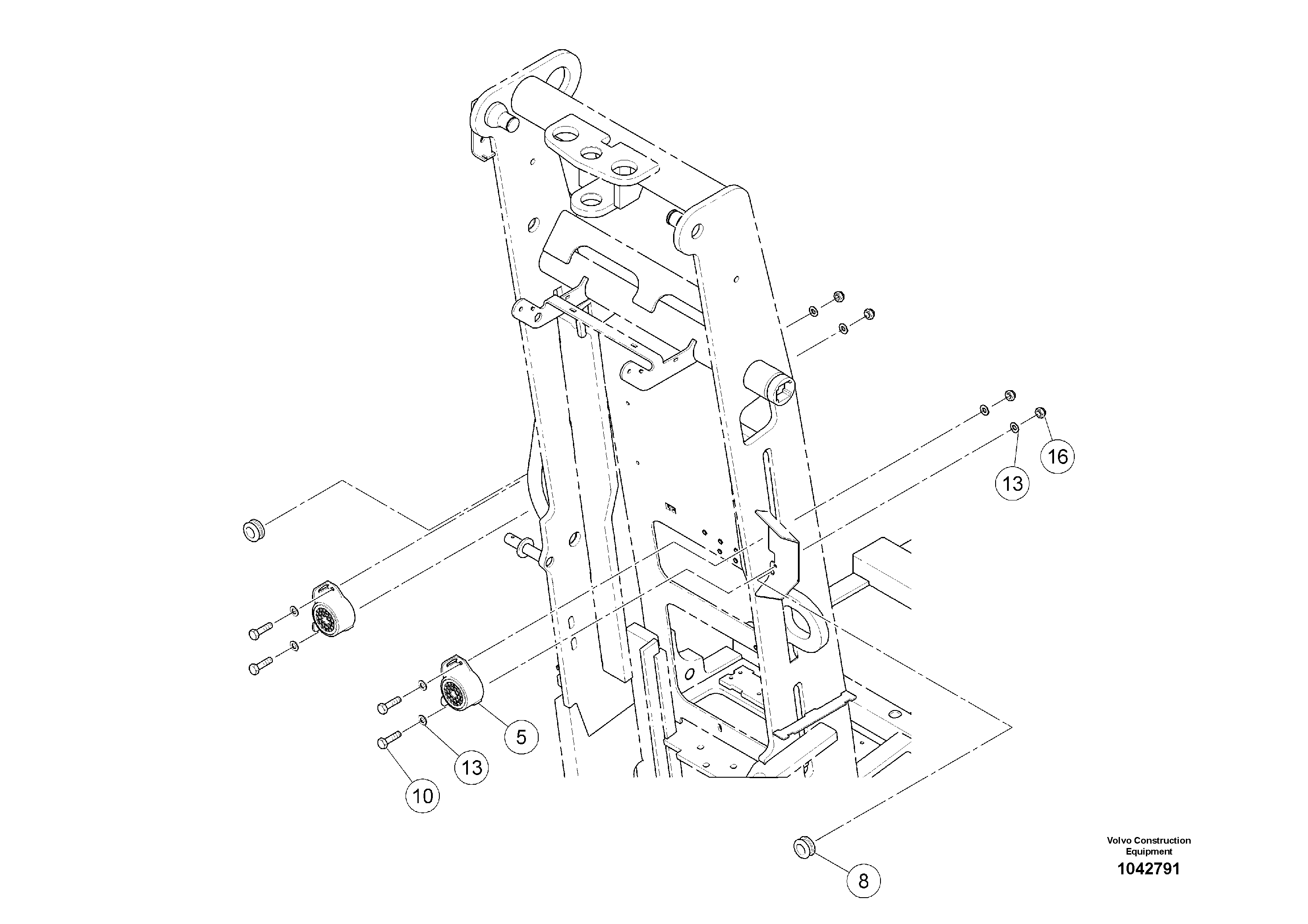 Схема запчастей Volvo MW500 S/N 20591 - - 98127 Back-up alarm 